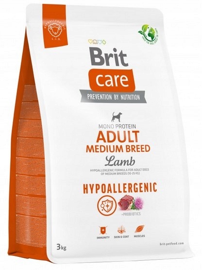Levně Brit Care Hypoallergenic Adult Medium Lamb 3 kg