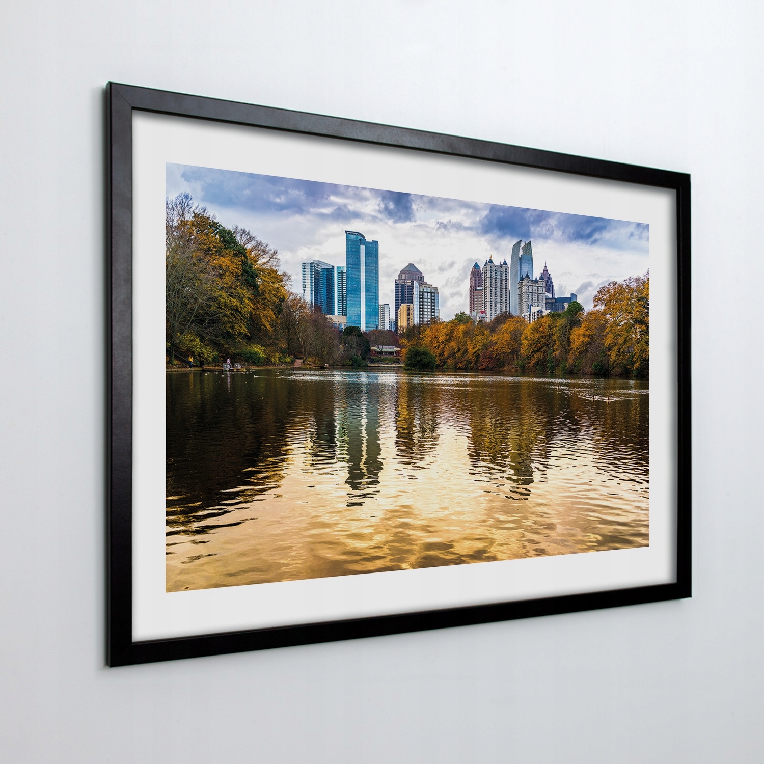 Nástěnný obraz v rámu Mrakodrapy park podzim 70x50