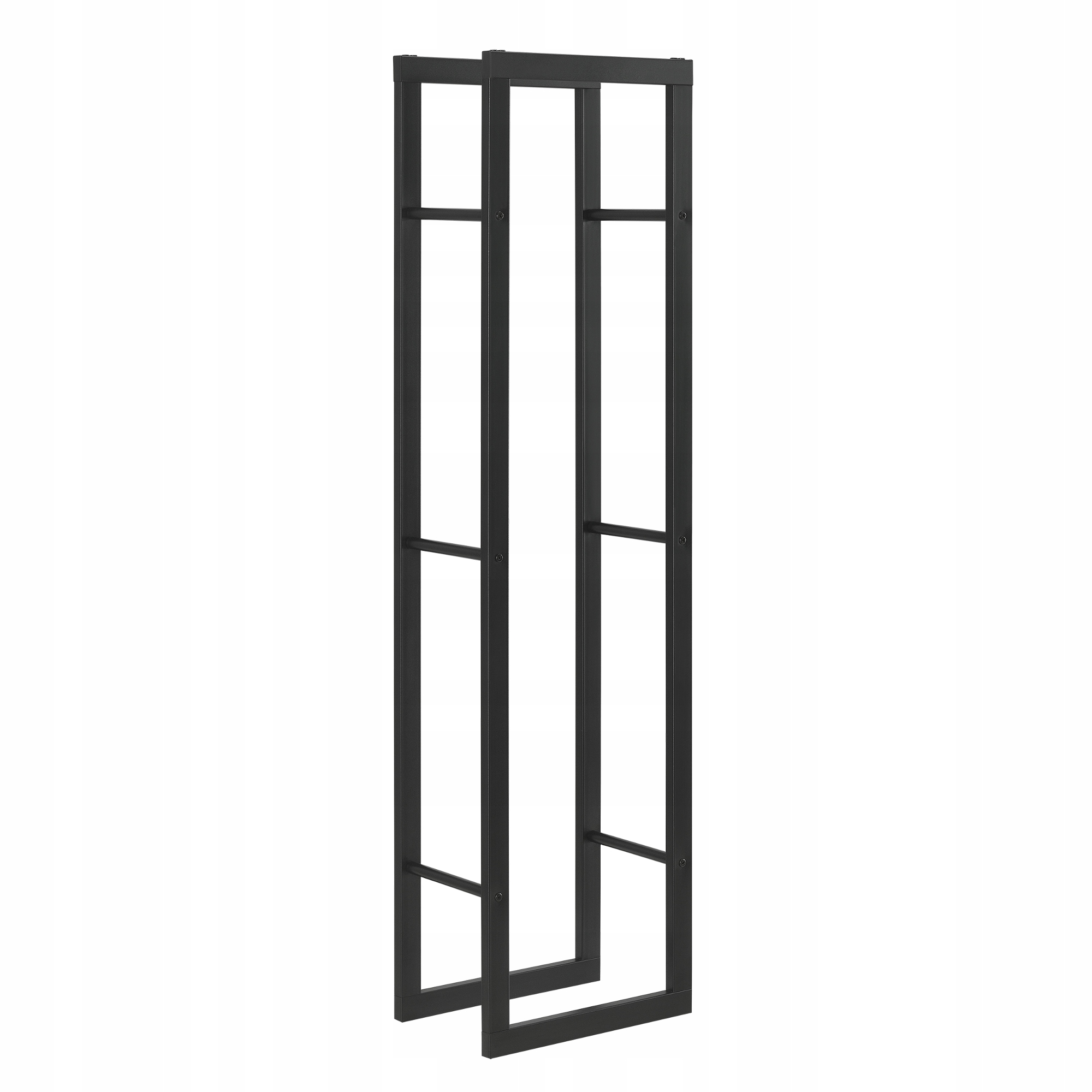 Stojan na palivové dřevo Täby Steel 40x25x150 cm Černý [en.casa]