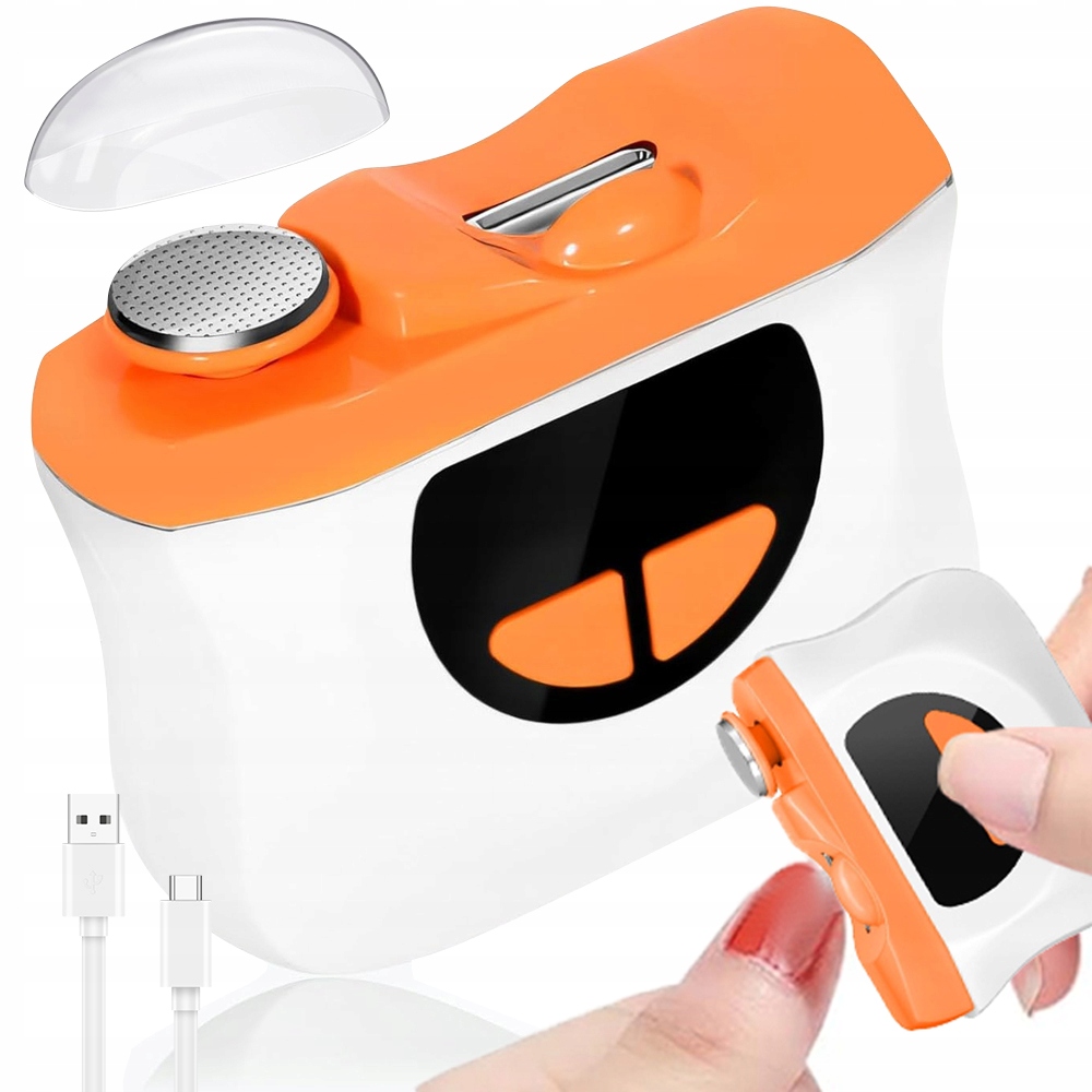 2V1 Led Elektrický Automatický Kleštičky Na Nehty, Usb Přenosná Leštička
