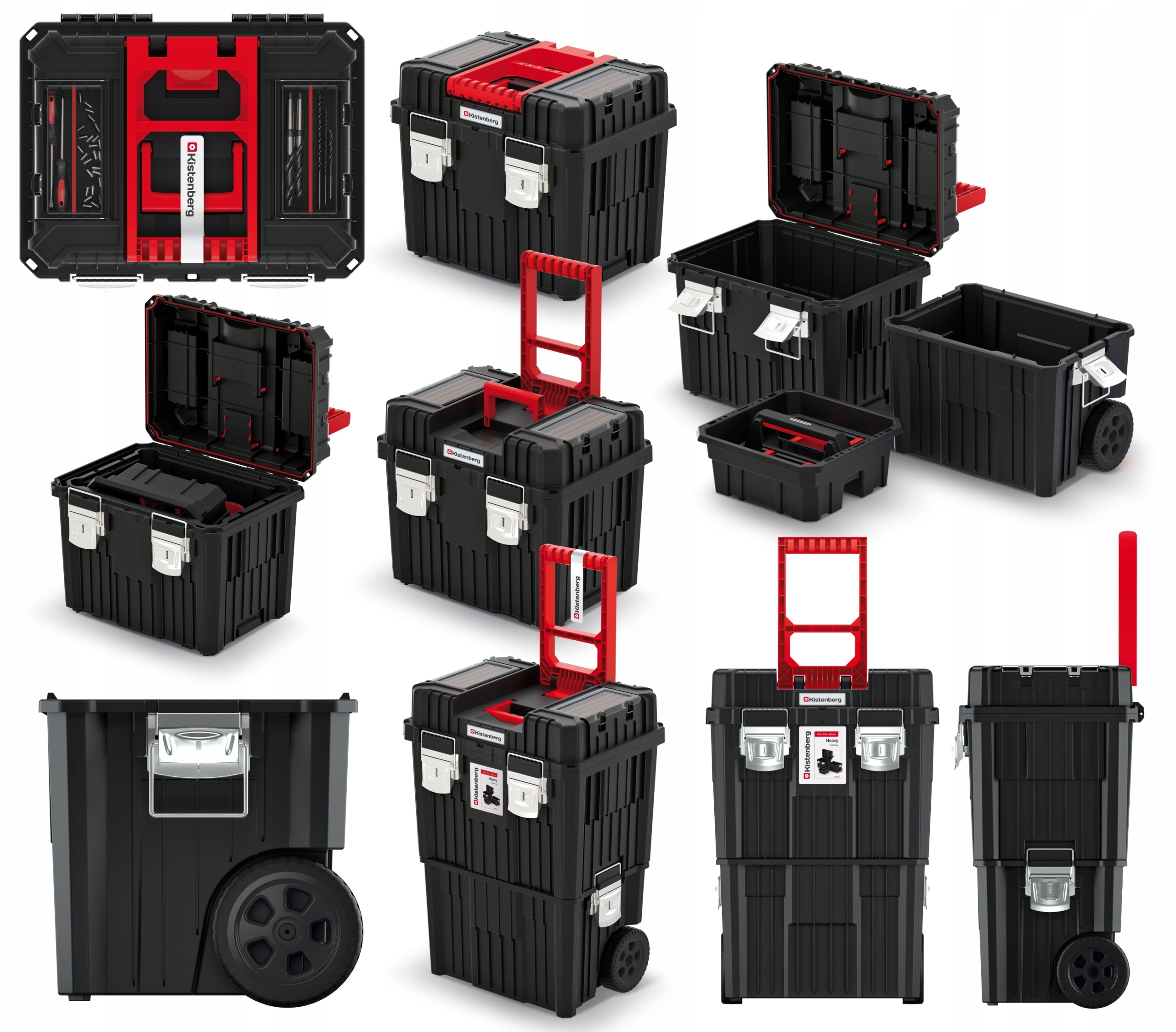 Skrzynka narzędziowa Skrzynia kółka 3w1 Kistenberg 30kg Organizer Metal