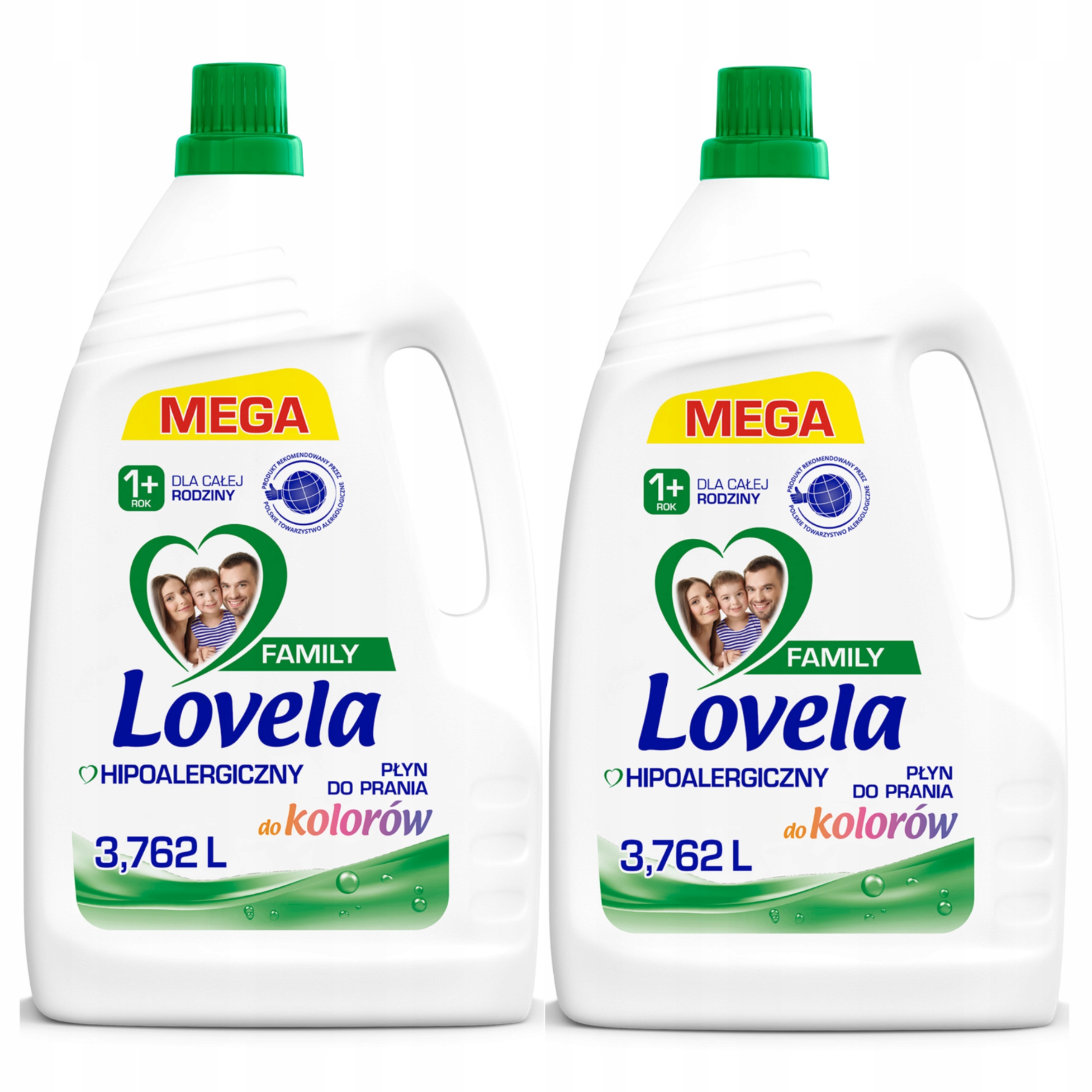 Lovela Sada Family tekutý prací prostředek na barevné prádlo Hypoalergenní 2x 3,762L