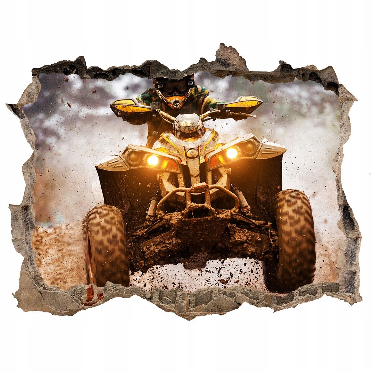 

Foto zdjęcie dziura na ścianę Naklejka Quad 120x81