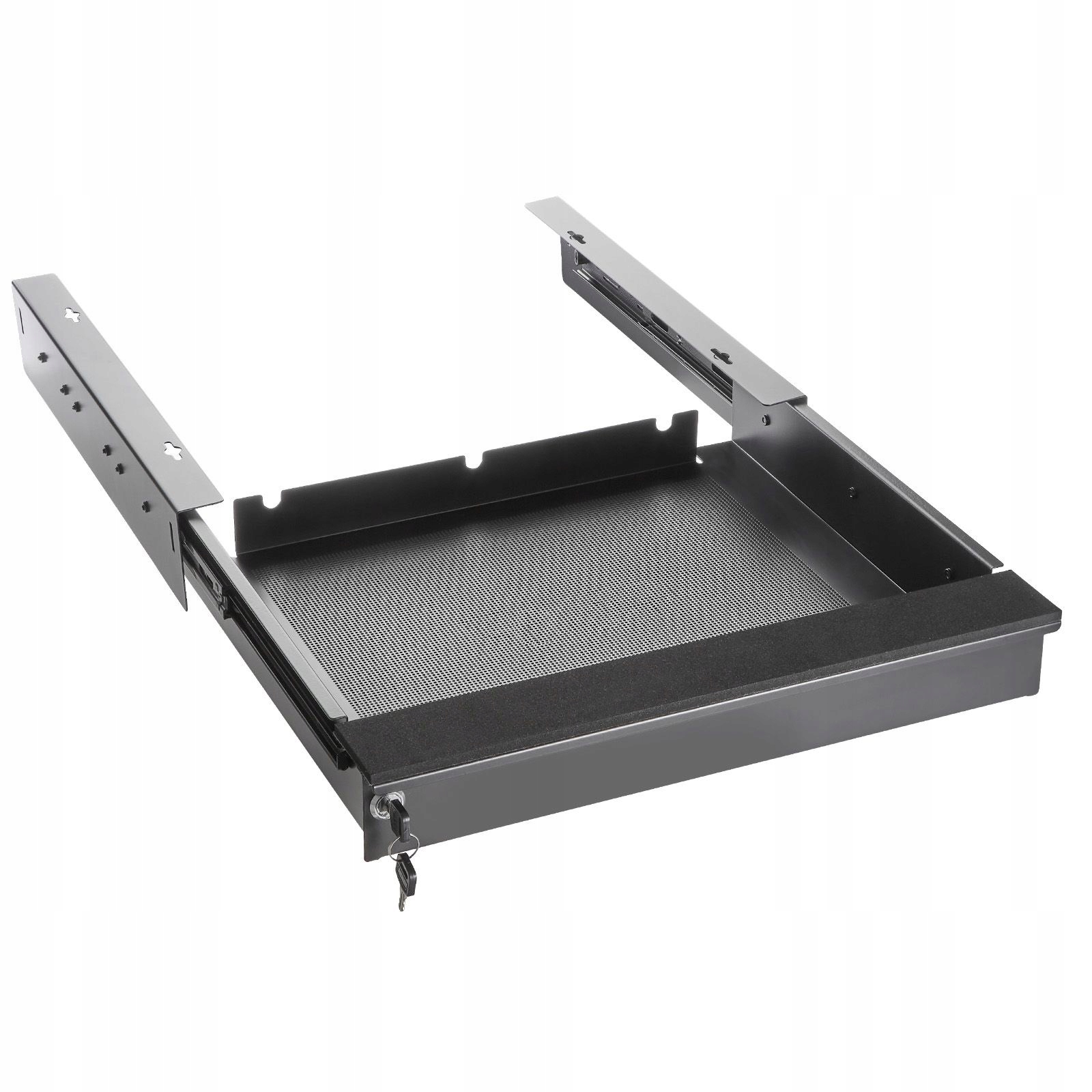 Vysoká H-80 mm Zásuvka Organizér pod stôl pre notebook 450 x hl. 450 Čierna