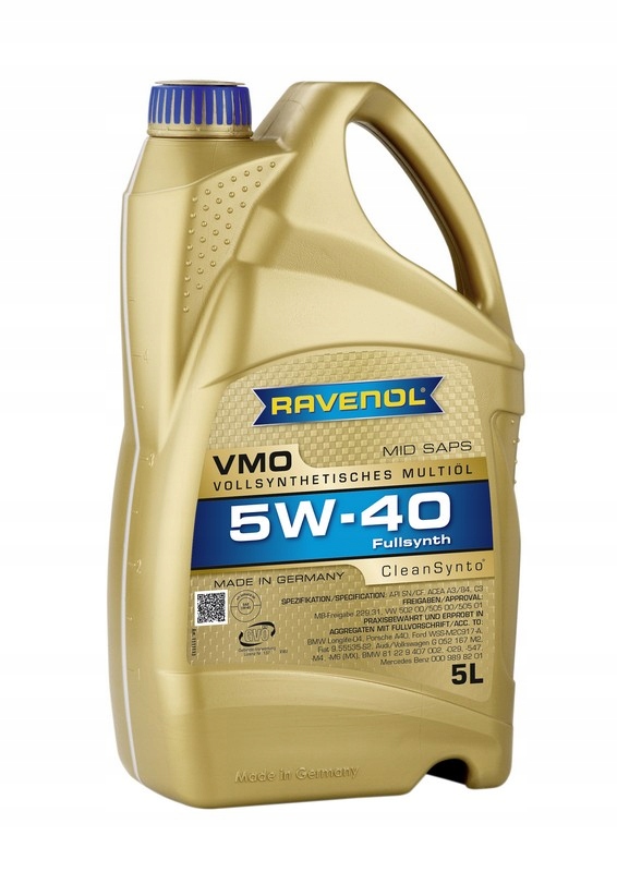 Motorový Olej Ravenol Vmo 5V40 Cleansynto 5L