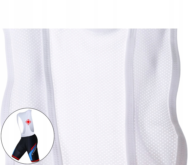 SPODENKI NA ROWER MĘSKIE Z WKŁADKĄ ŻELOWĄ X-TIGER Materiał dominujący poliester