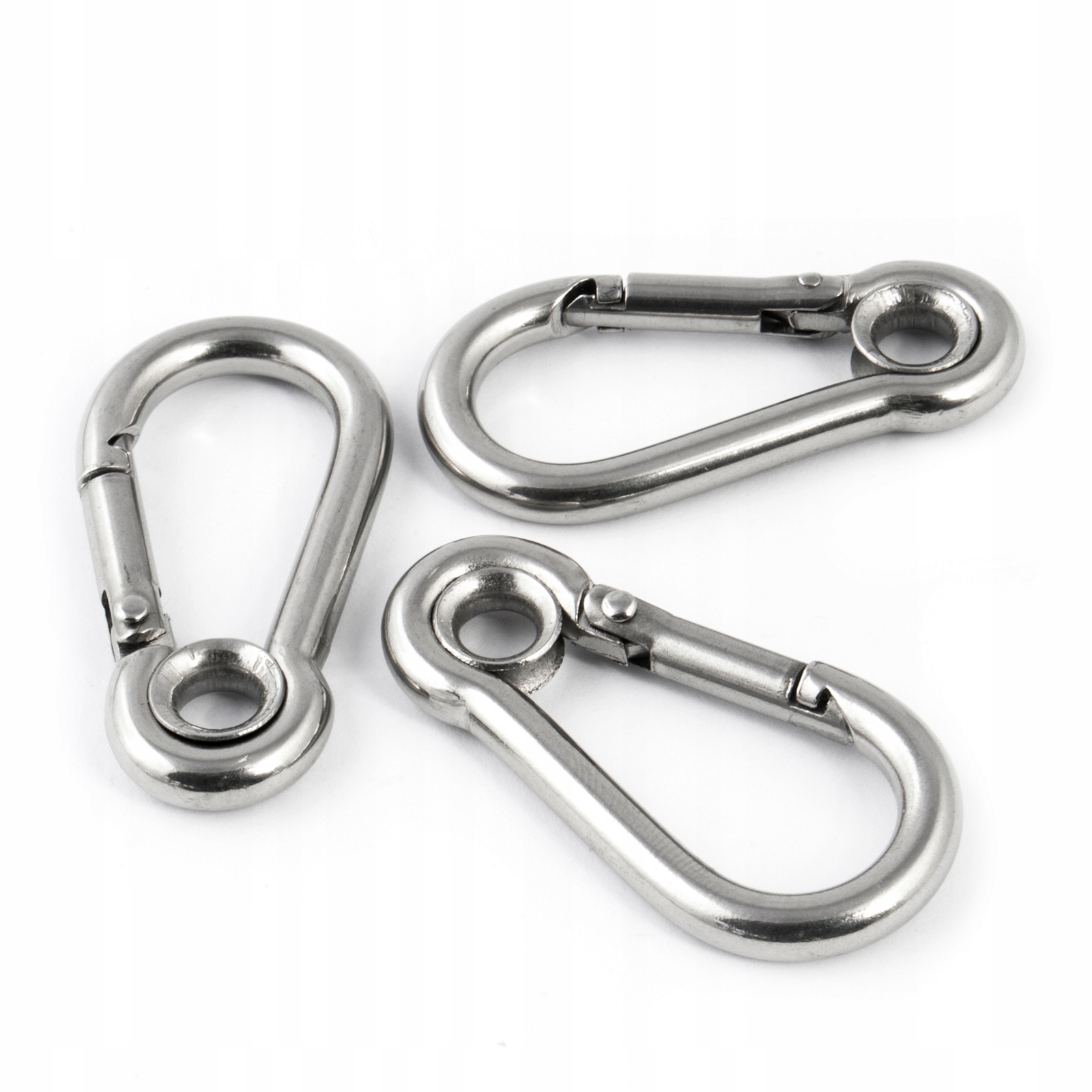 Karabina na lana nerezová hasičská s kausou 8 mm 10 Ks.