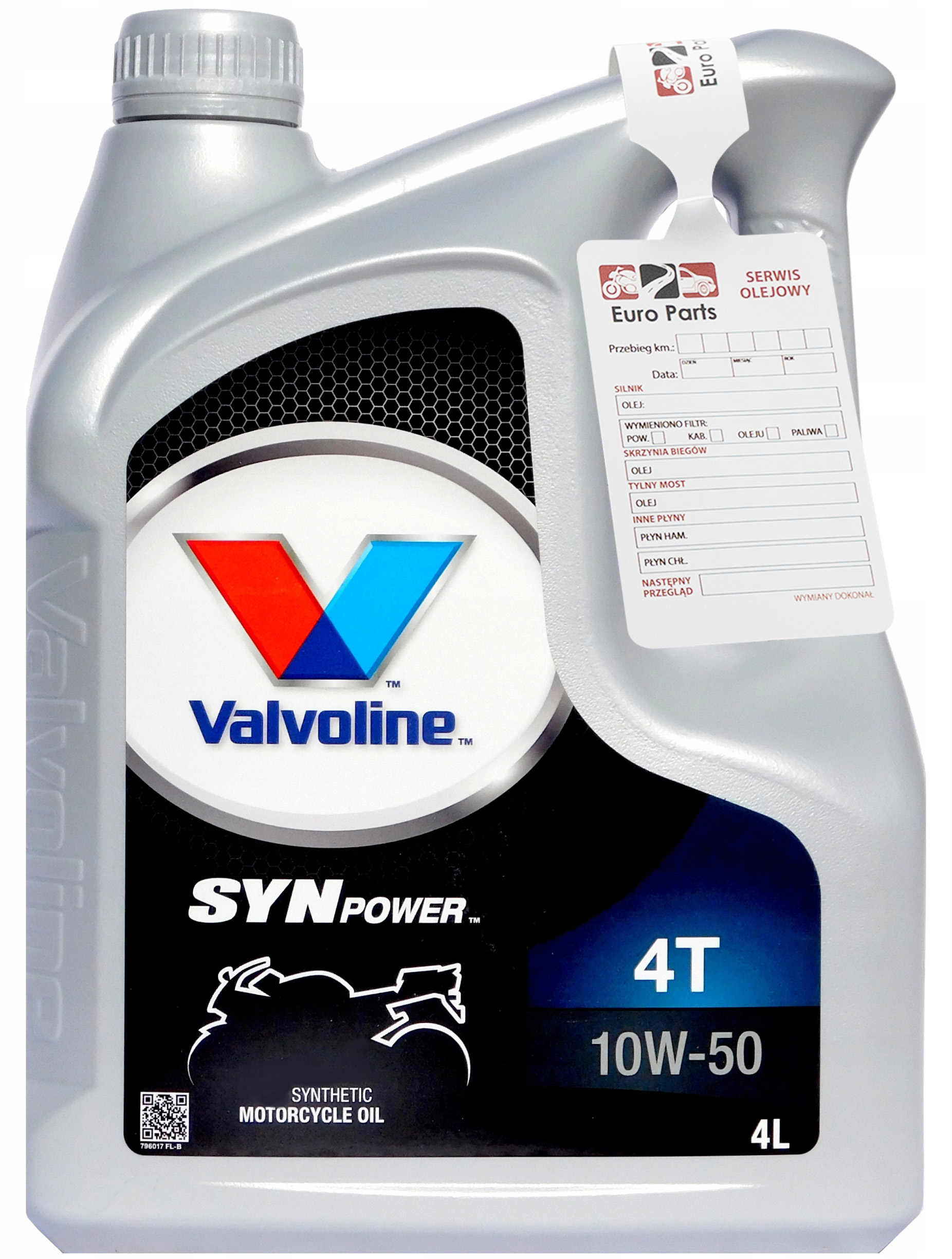 

Olej Valvoline SynPower 4T 10W50 (motocyklowy) 4L