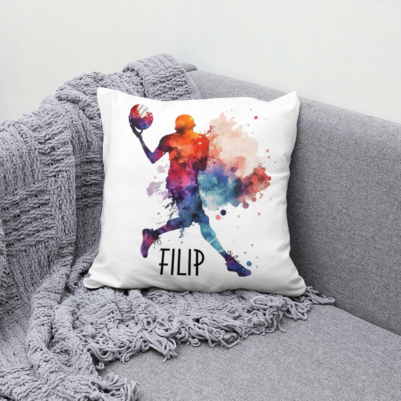 PODUSZKA KOSZYKARZ Z IMIENIEM PREZENT KOSZYKÓWKA Marka MS