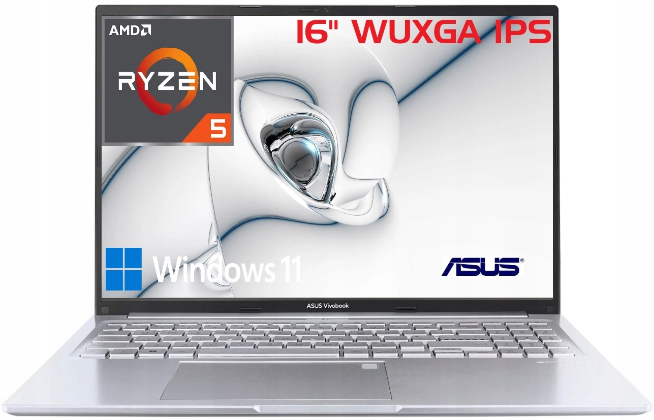 Laptop Asus Vivobook 16 |adm R5-150| Ssd 512 DDR5-16GB Win 11PRO| Pod.k