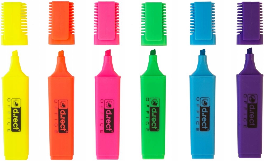 

Zestaw Komplet Zakreślaczy Fluorescencyjny 6 sztuk