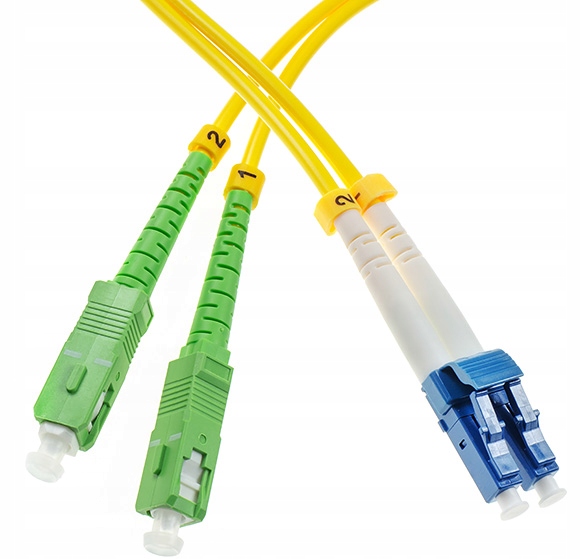 Patchcord światłowód FO SM LC/PC-SC/APC duplex 2m - Sklep, Opinie, Cena ...