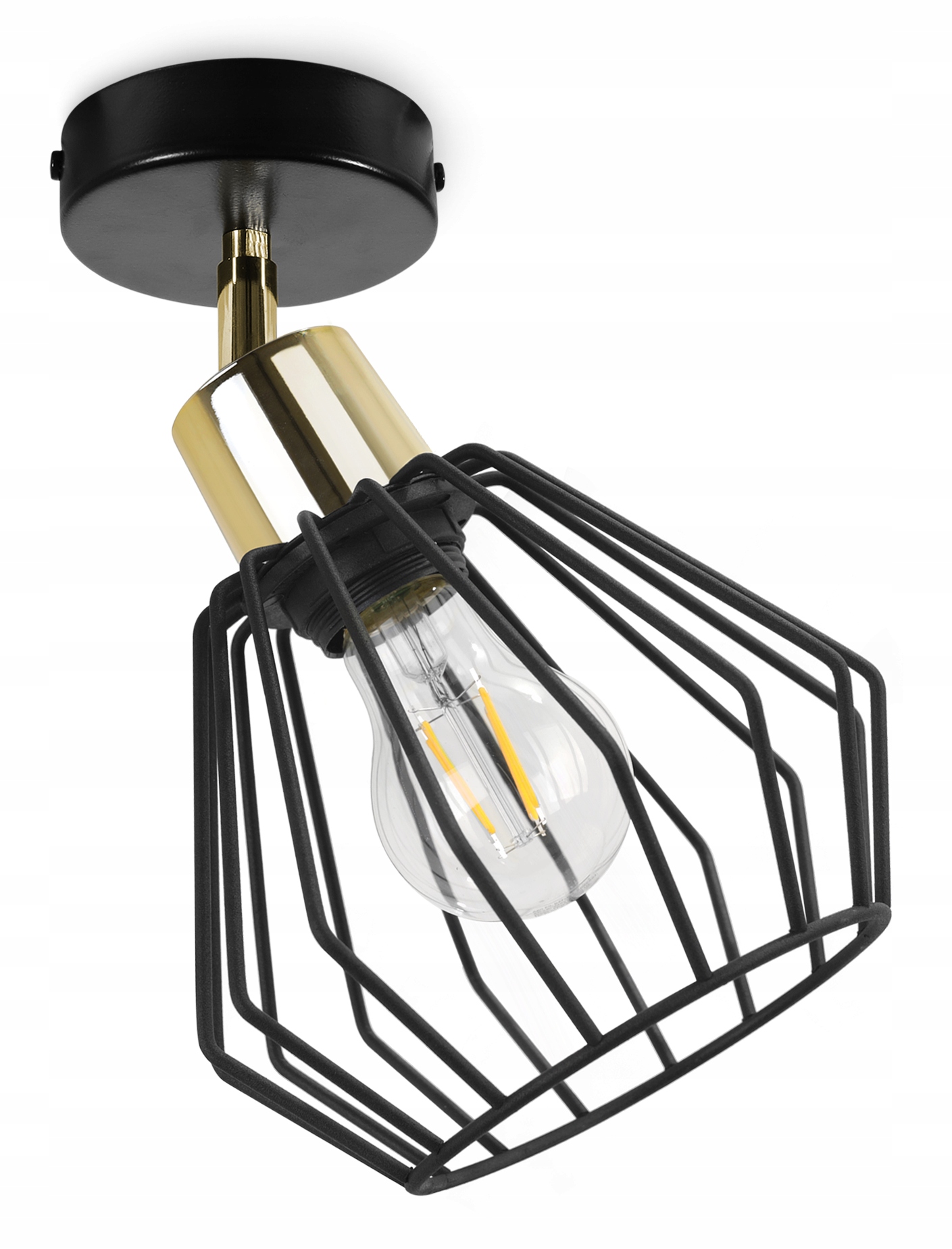 

Kinkiet Sufitowy Ścienny Klosz Metal Druciak Led