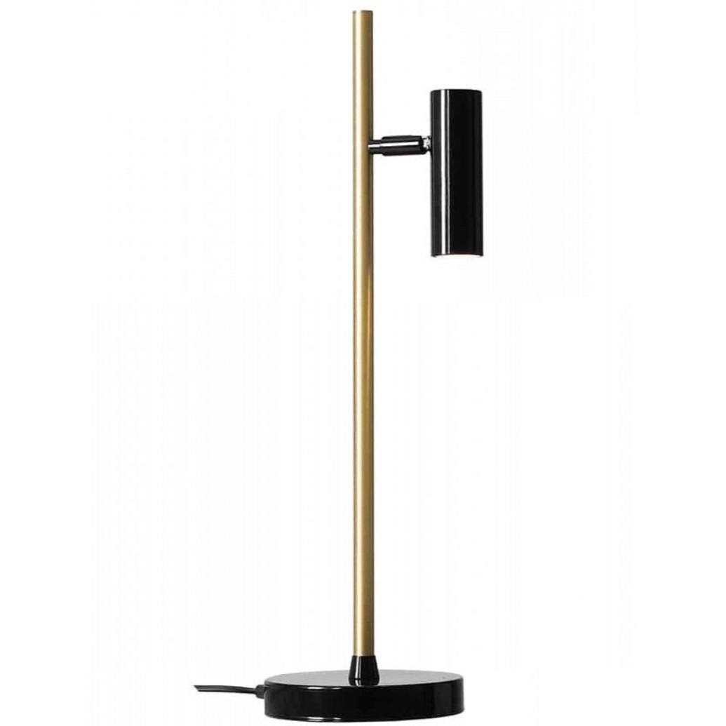 Stojacia lampa na stôl, čierna, zlatá, do kancelárie, pracovne Trevo