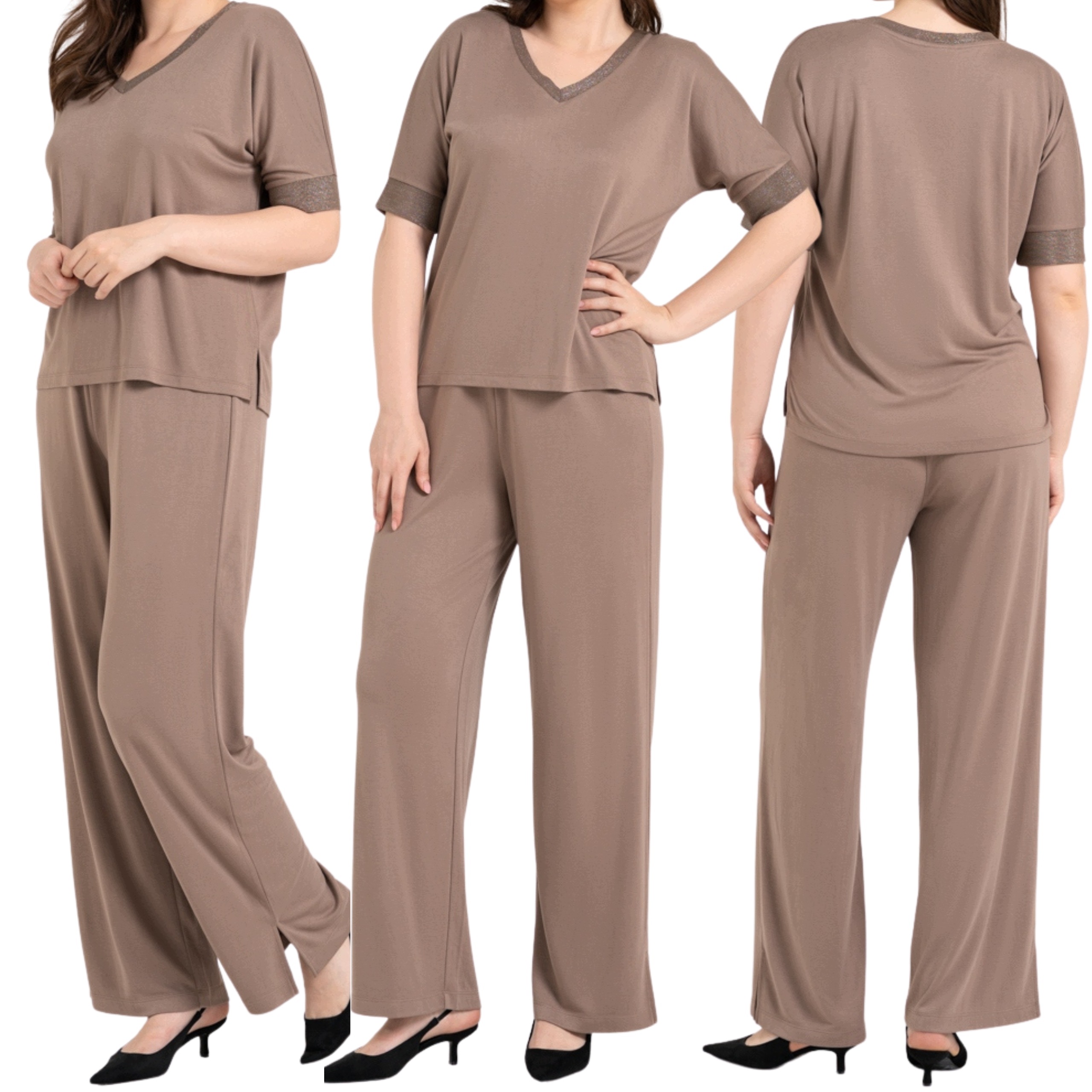 Dámský set Bluza a Viskózové kalhoty Elegantní Pohodlné Moraj L/XL