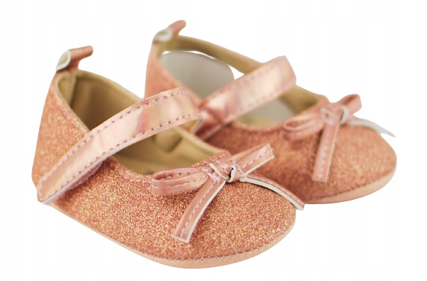 

Buciki Niemowlęce Niechodki Balerinki Brokat 0-6m