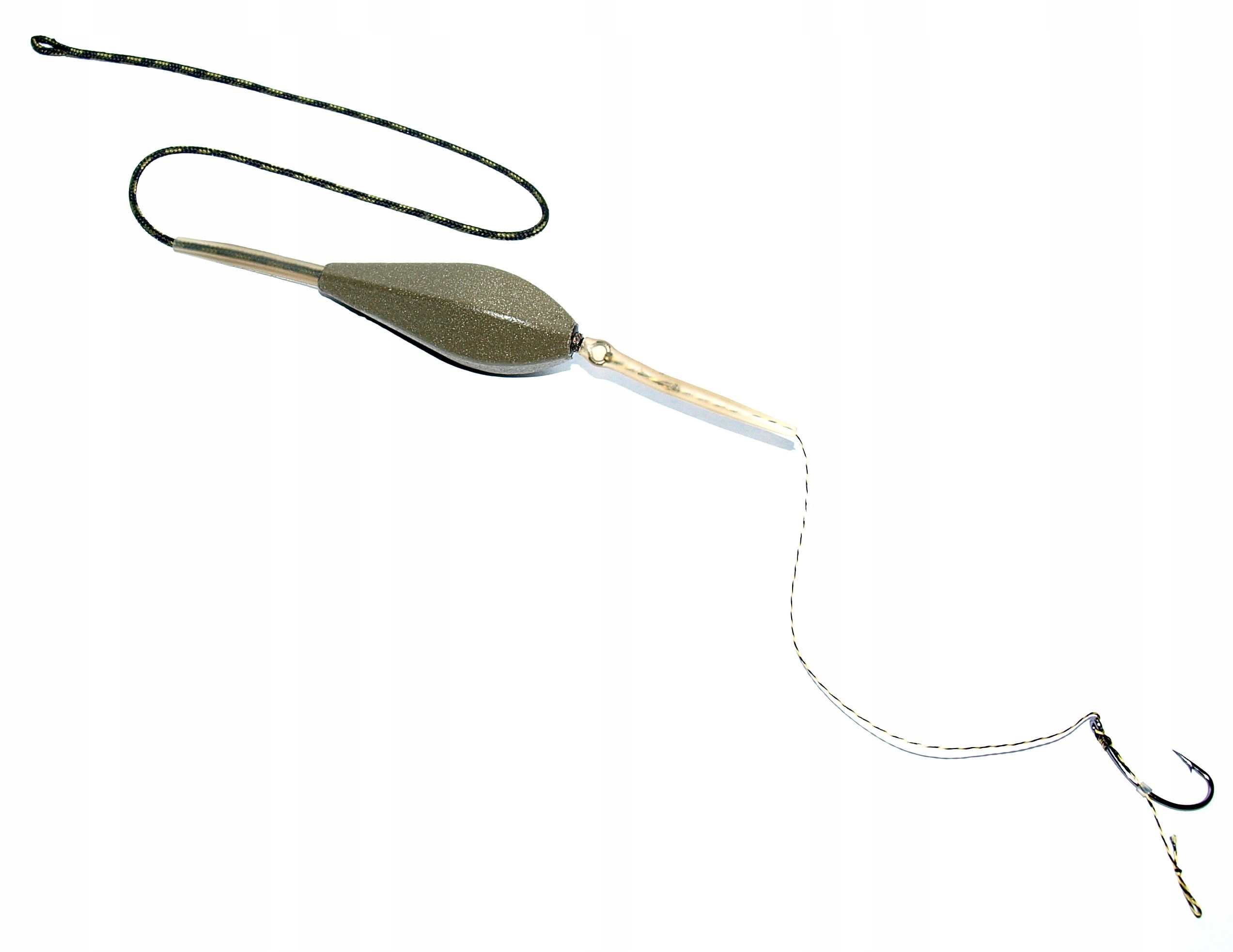 Przypon karpiowy leadcore, ciężarek 70g, przypon włosowy, zestaw końcowy