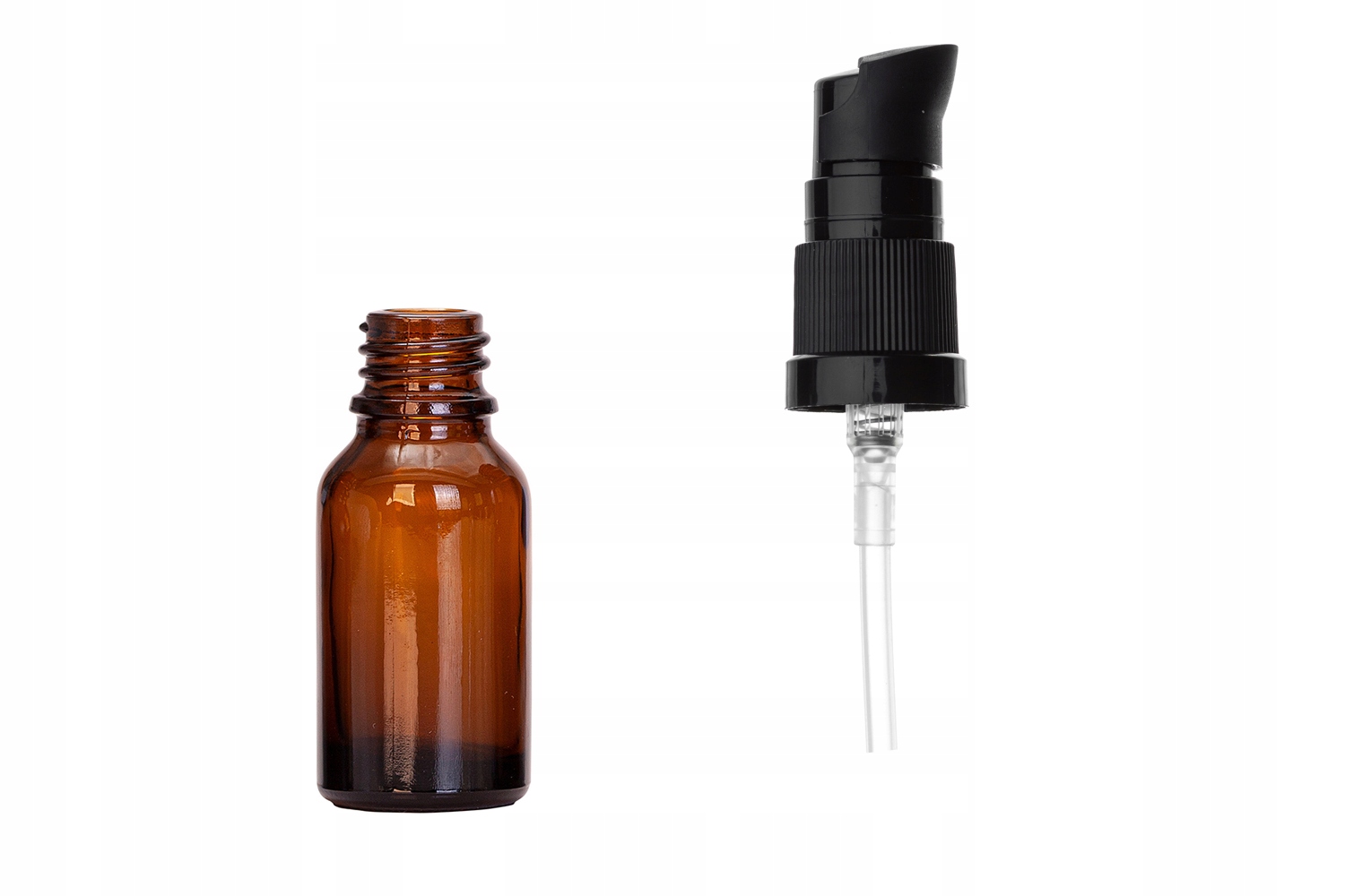 

Butelka szklana brązowa 15 ml z pompką