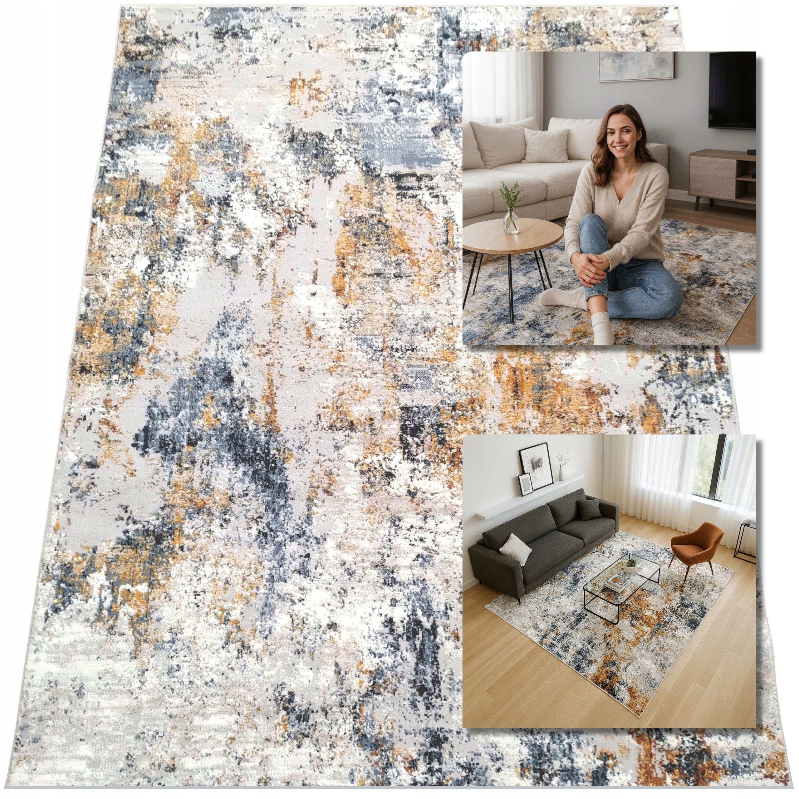 Nowoczesny Turecki Dywan Laila 2233 Szary Dywany Do Salonu 160x230