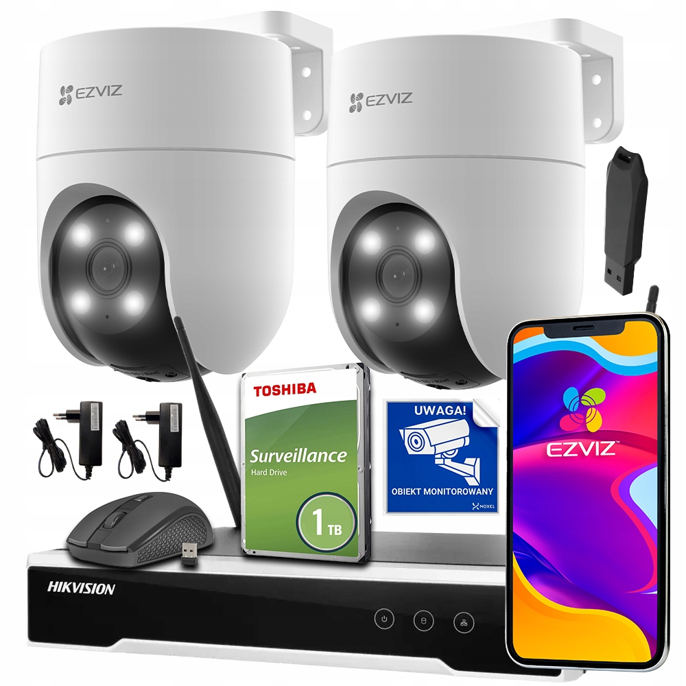 Sada pro monitorování Ezviz Wifi Monitorovací Set Ezviz 4MP Ptz Kamery