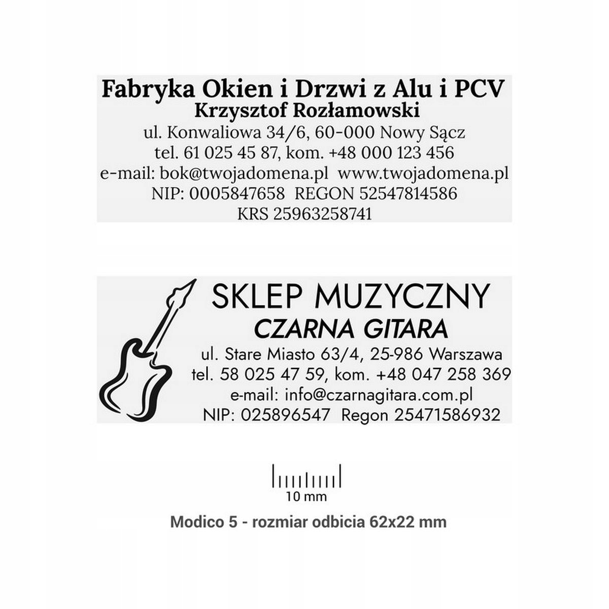 PIECZĄTKA ECO GRAFITOWA NOMO 5 1/2 - 8 wersów Kod producenta PM-N5-grafitowa