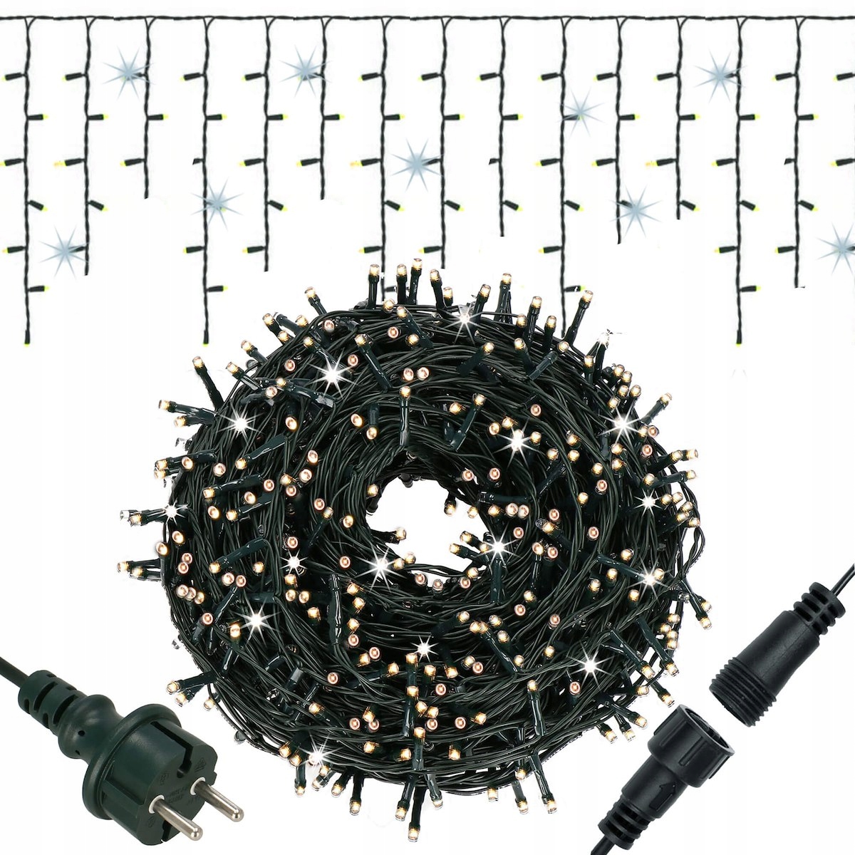 

Sople 300LED Lampki Zewnętrzne Kurtyna Flash