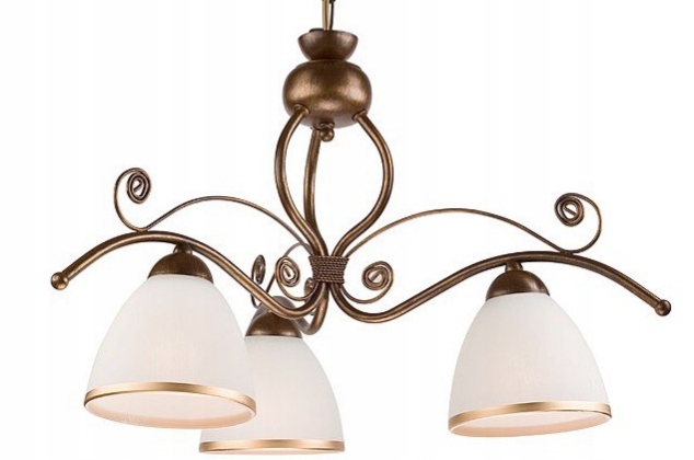 LAMPA wisząca sufitowa ŻYRANDOL RETRO MIEDŹ LAMPY Zasilanie sieciowe