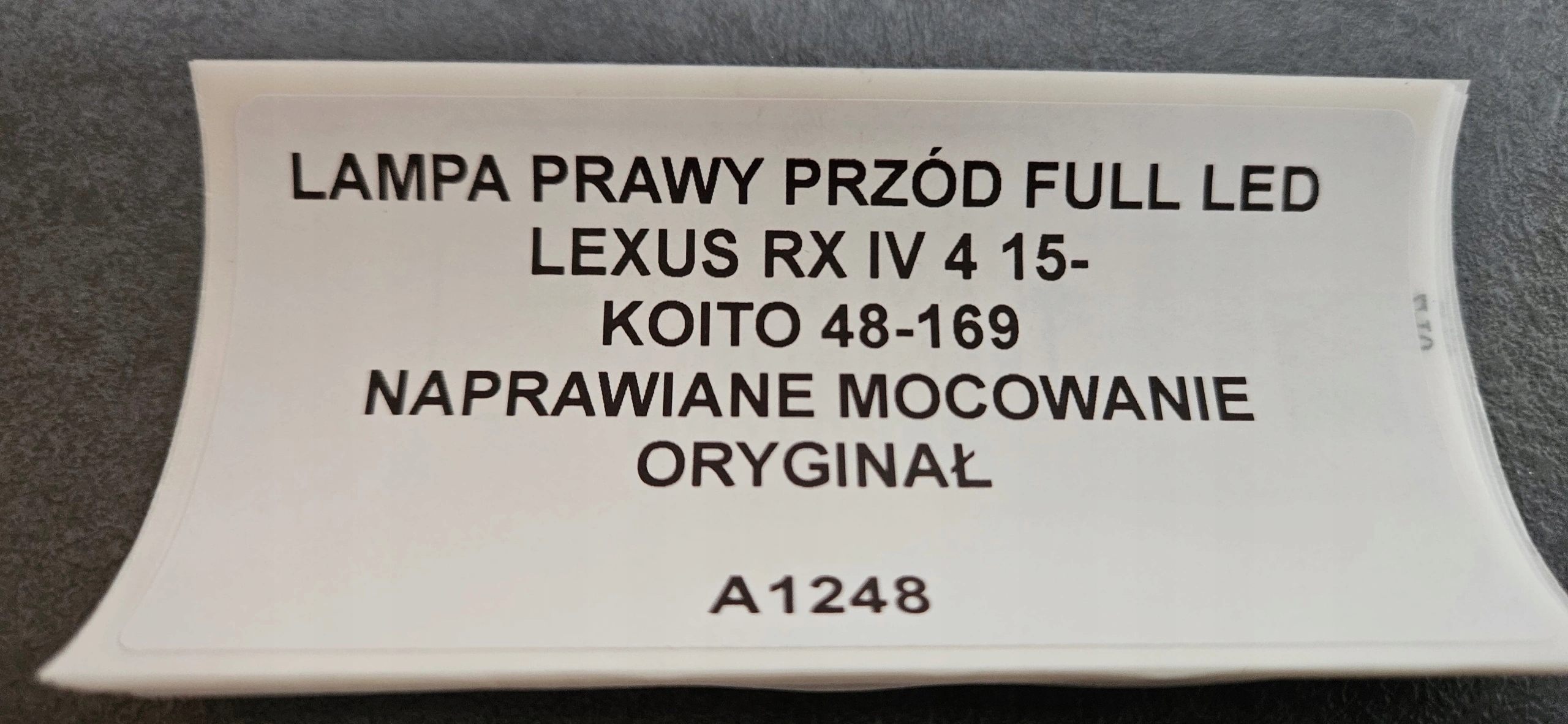 light right front FULL LED LEXUS RX IV 4 15- original KOITO 48-169