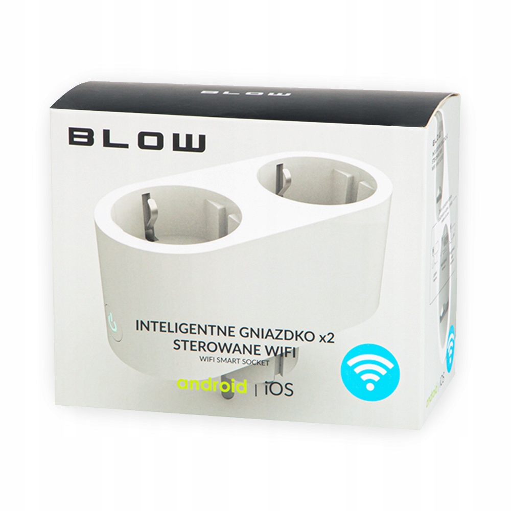 

Podwójne gniazdko Wi-Fi z watomierzem 230V 16A max