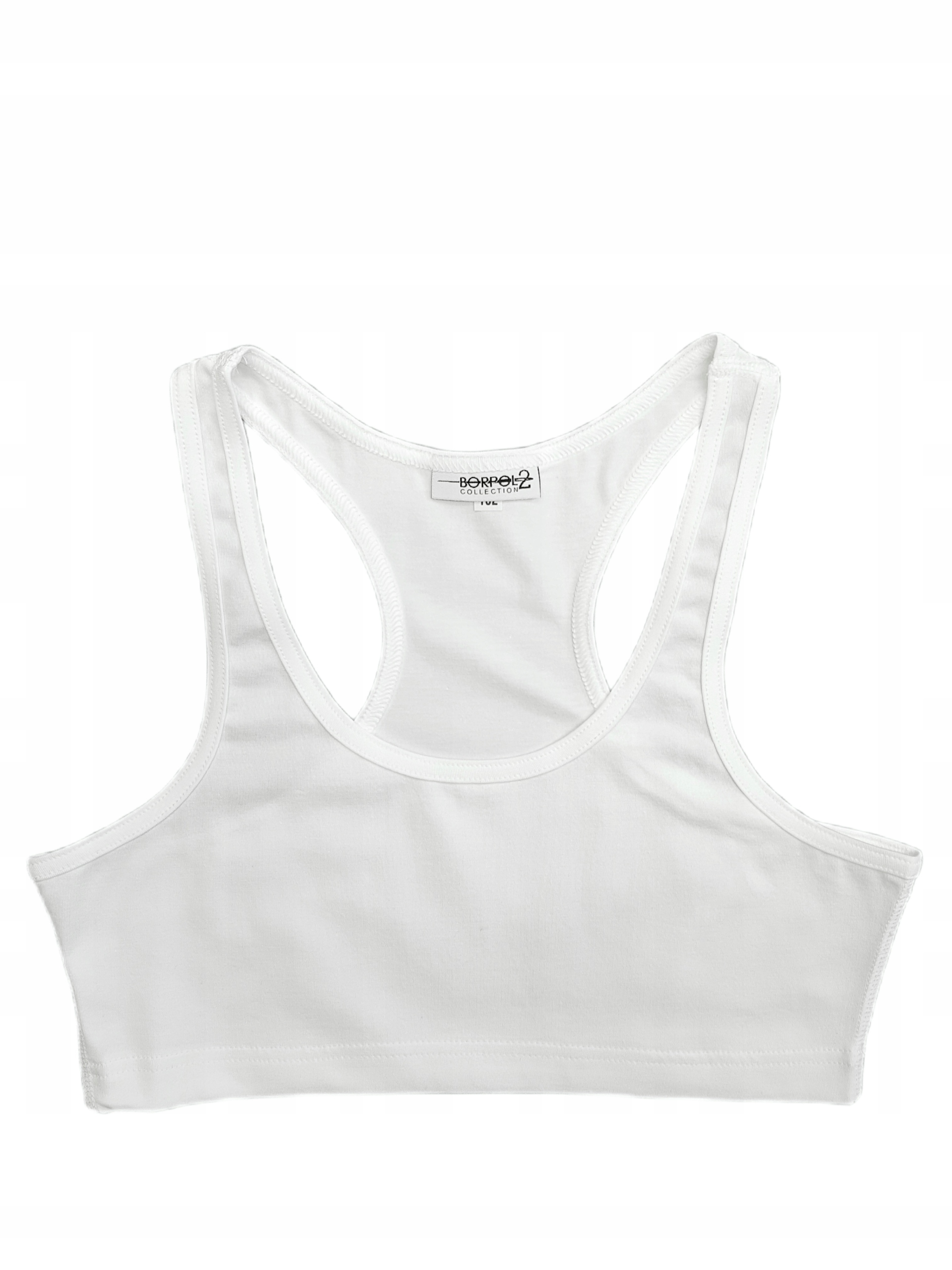 TOP SPORTOWY dziewczęcy TOP_1.1 beżowy CIELISTY do szkoły tańca na wiosnę Rozmiar 164