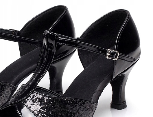BUTY DO TAŃCA TANECZNE LATINO SALSA 7cm - BRĄZOWE Rozmiar 42