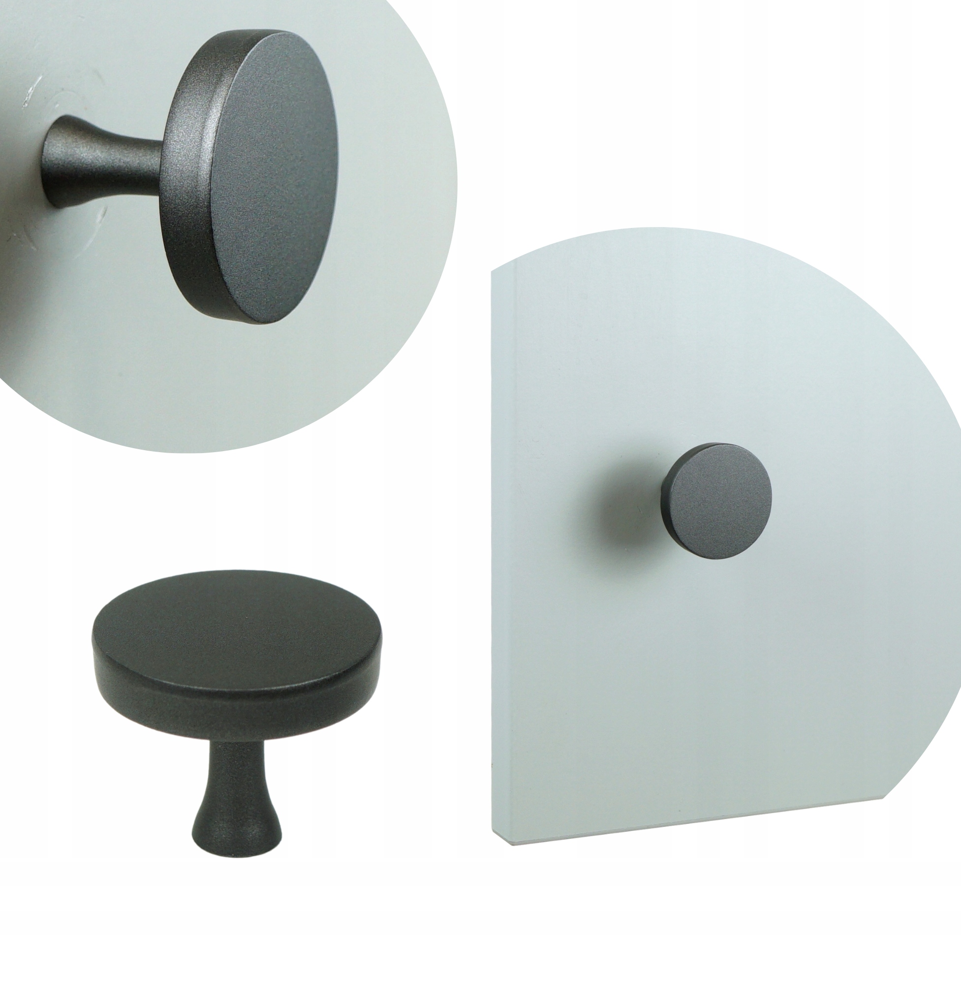 

Gałka meblowa typ Lizbona, przykręcana, grafit