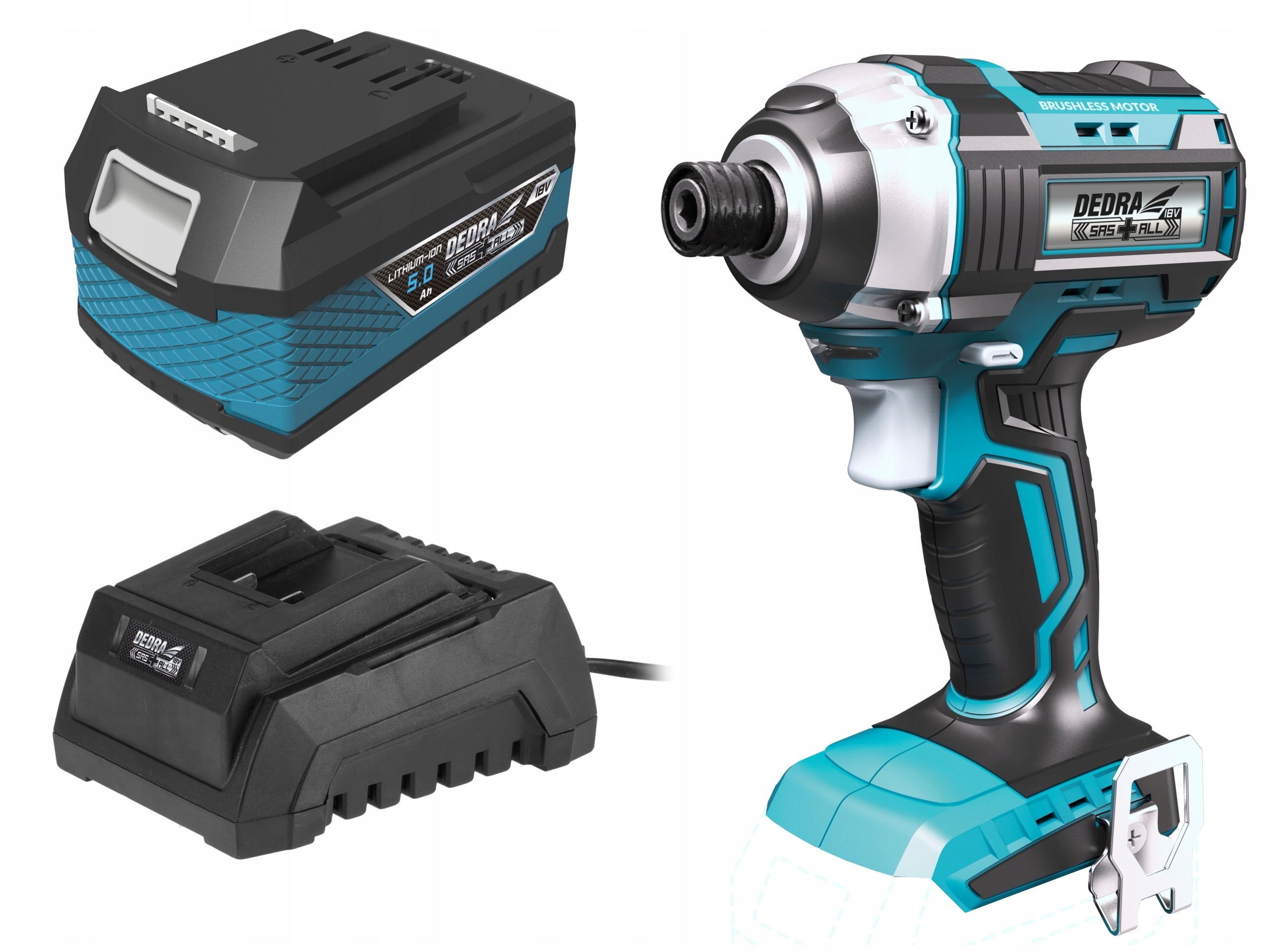BEZSZCZOTKOWA ZAKRĘTARKA UDAROWA 18V DEDRA + 5Ah Marka Dedra