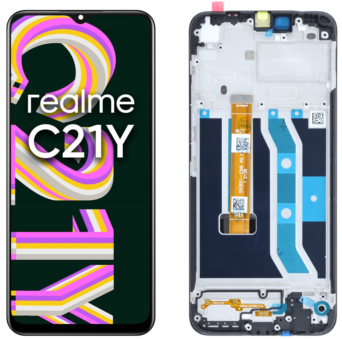 Displej Dotykový Rámeček Pro Realme C21Y