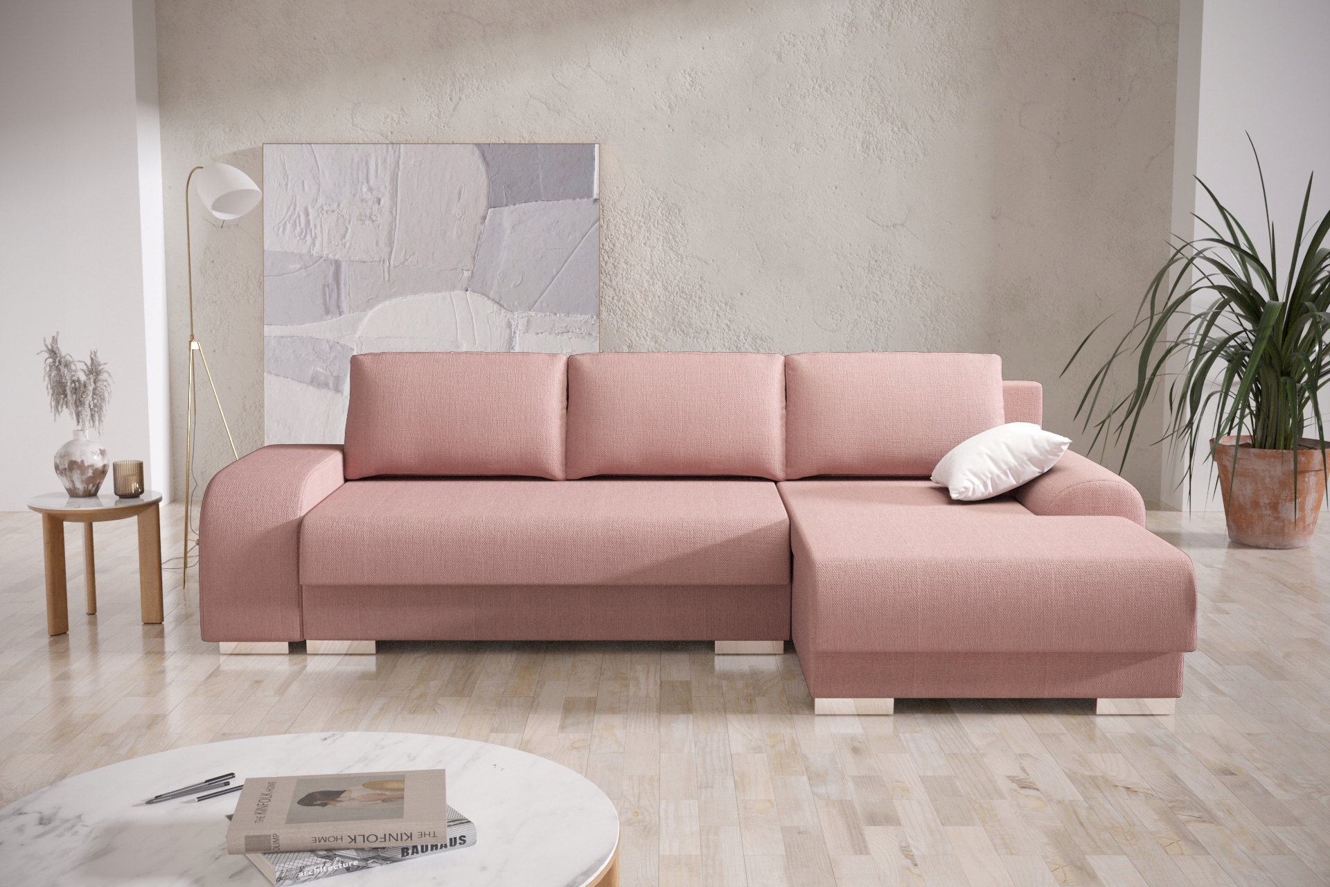 Rohová Sedací Souprava Rohová Sedačka Rozkládací 277 cm KN07N O-Sofa