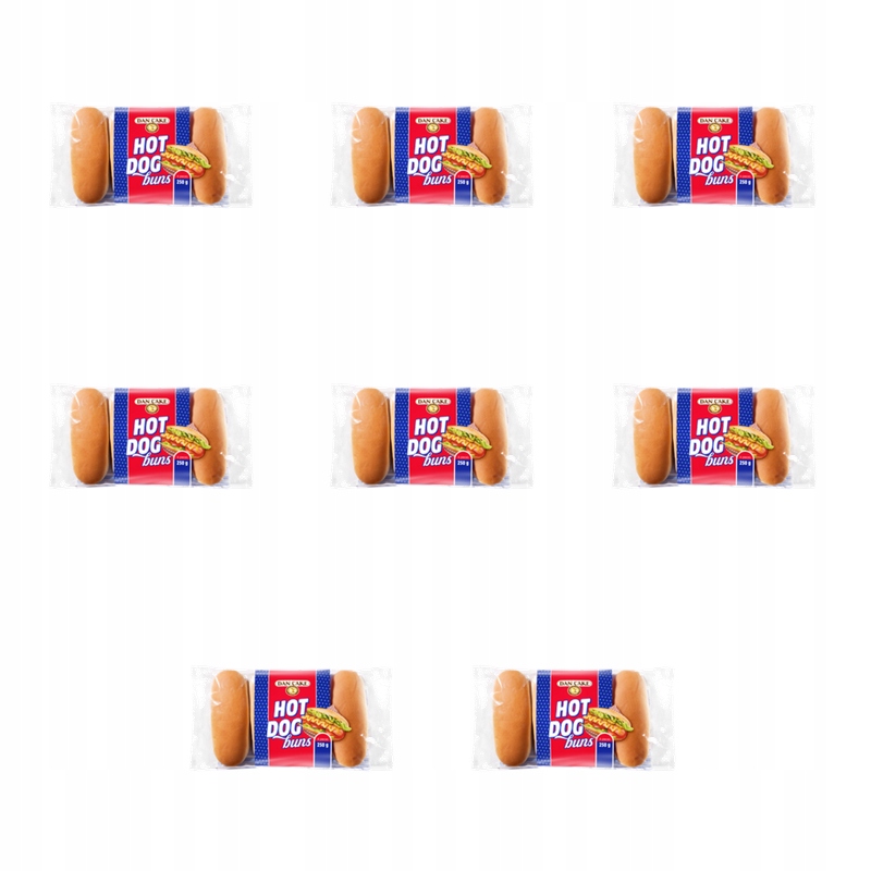 Dan Cake Hot Dog Buns 250 g (x4ks) X8
