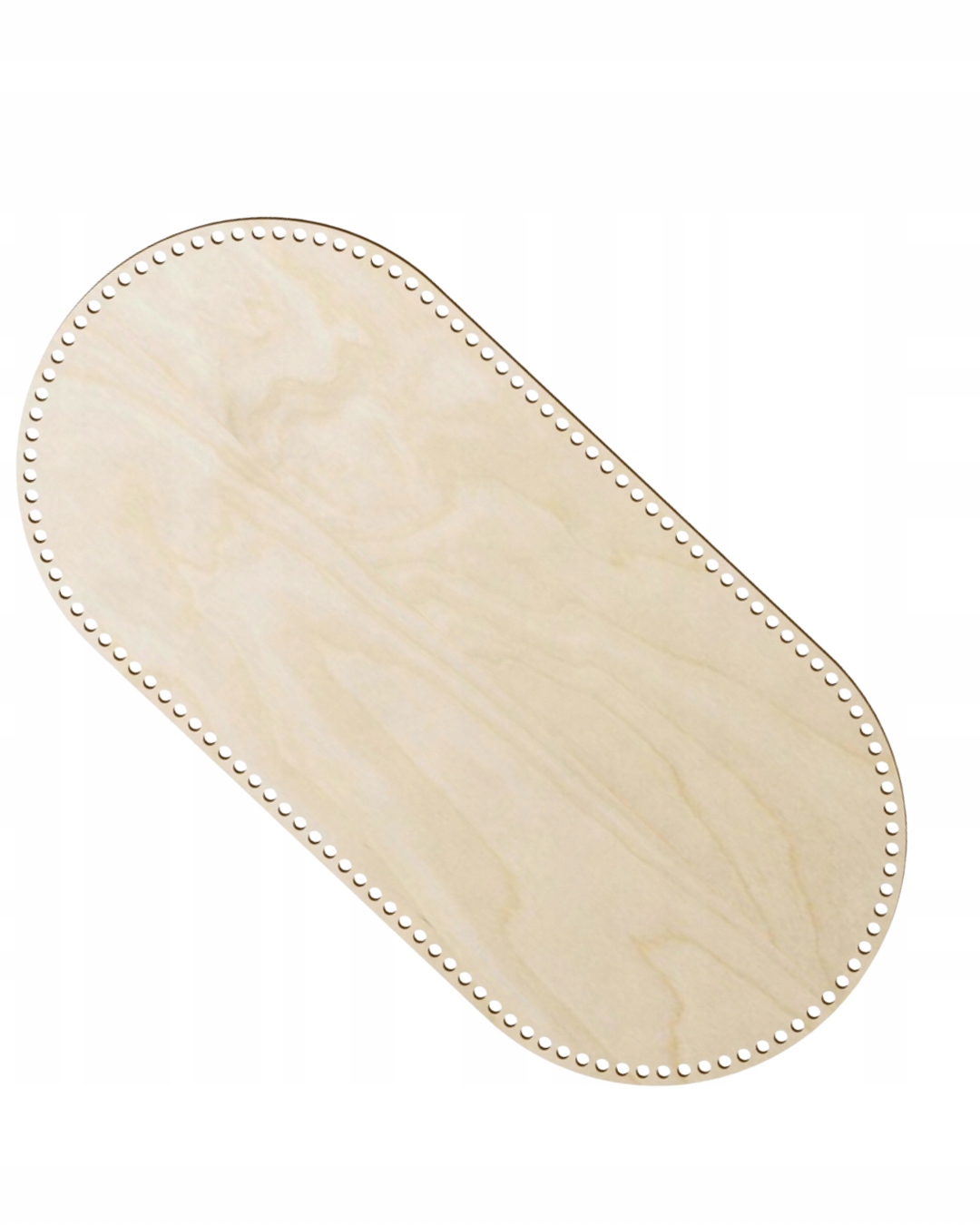 Dno koše Mojžíšova topolová překližka 6 mm 70 x 36 cm otvory 10 mm