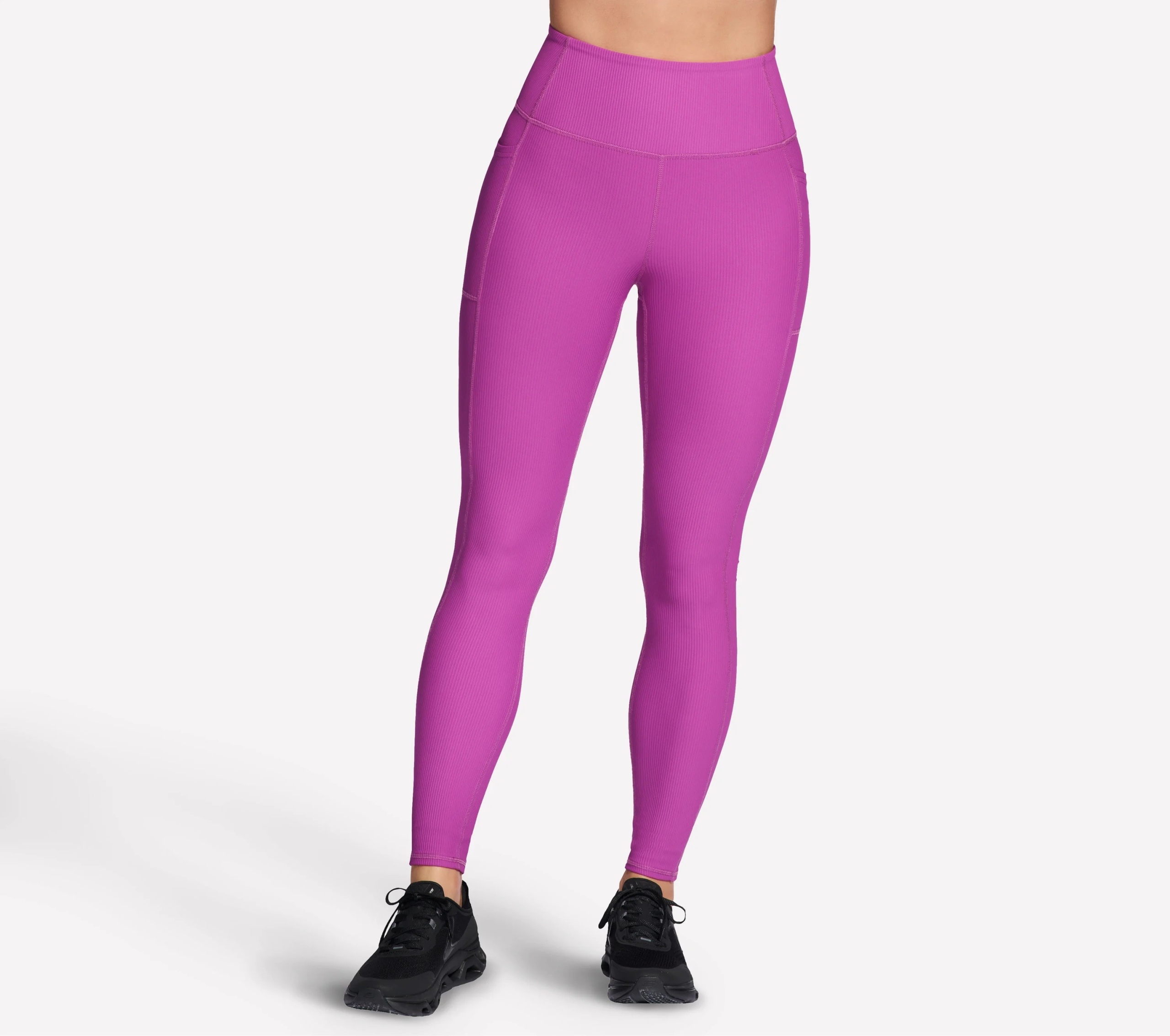 Dámské legíny Skechers Go Flex Rib Fl Hw Legging fuchsiové LG2 Bkfs