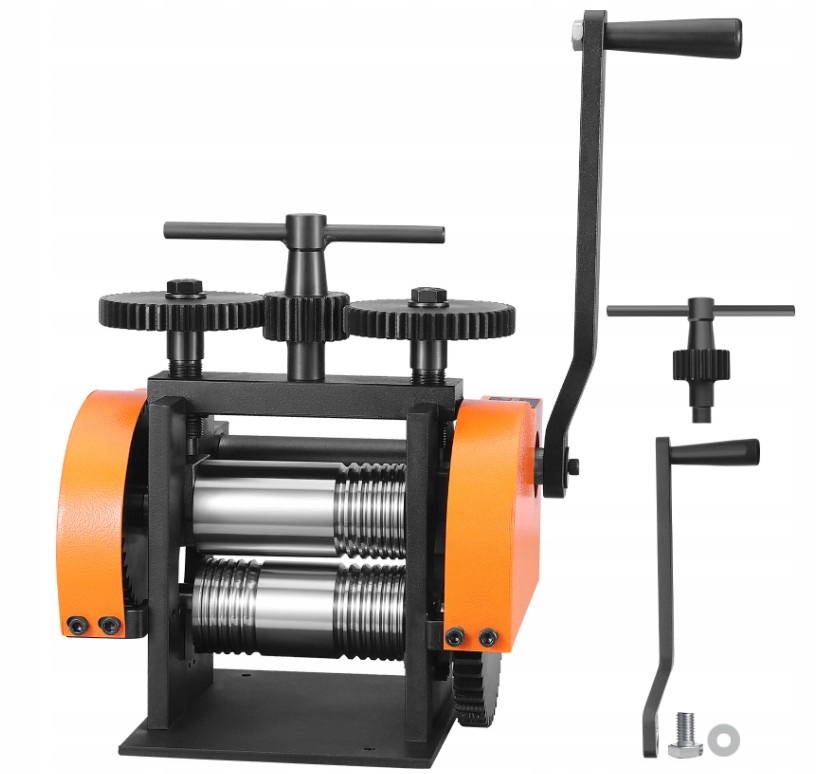 Ruční kombinovaný válcovací stroj 3v1 na zlato, platina 45 mm