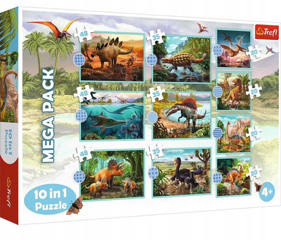 

Puzzle 10W1 Poznaj Wszystkie Dinozaury Trefl