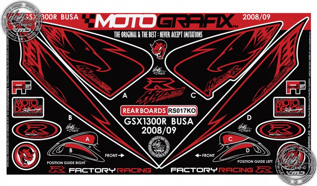 OKLEINA TYŁ Suzuki GSXR 1300R Hayabusa 2008