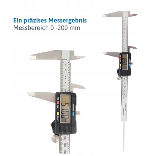 DÖNGES Cyfrowa Suwmiarka 200mm LCD Stal Nierdzewna Pomiar — miniatura 3