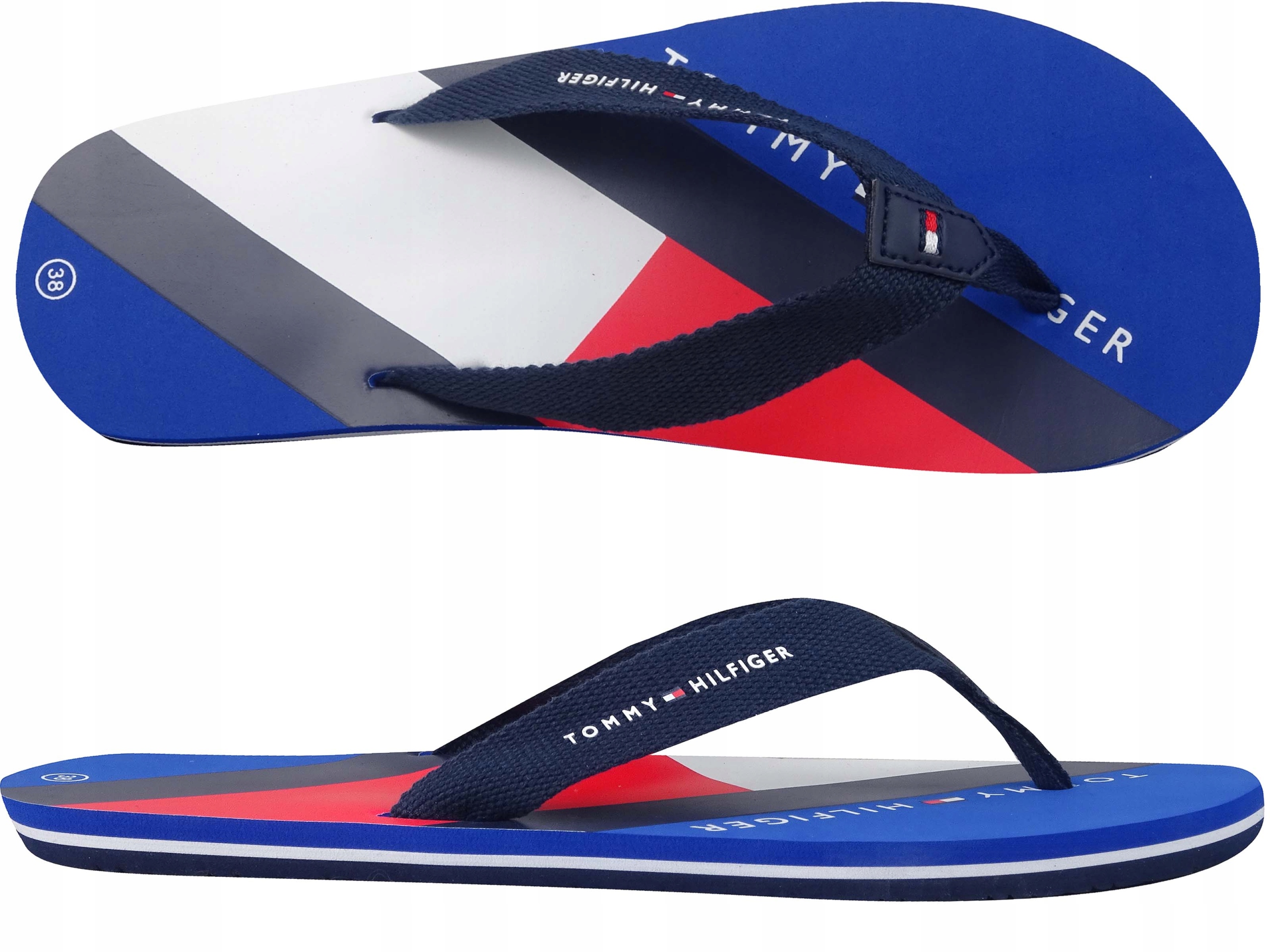 TOMMY HILFIGER FLIP FLOP JAPONKI KLAPKI PLAŻA BASENOWE Rozmiar 36