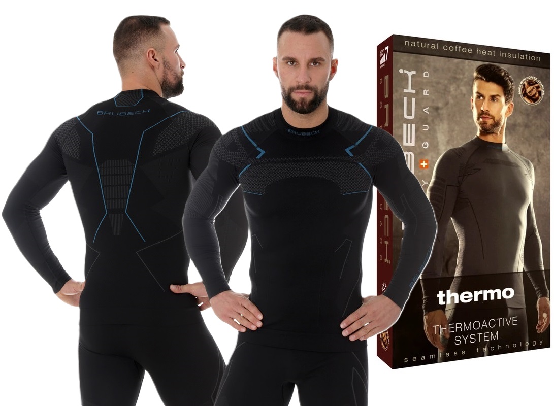 Brubeck Koszulka Termoaktywna Męska Turystyczna Sportowa Ciepła Do 20°C