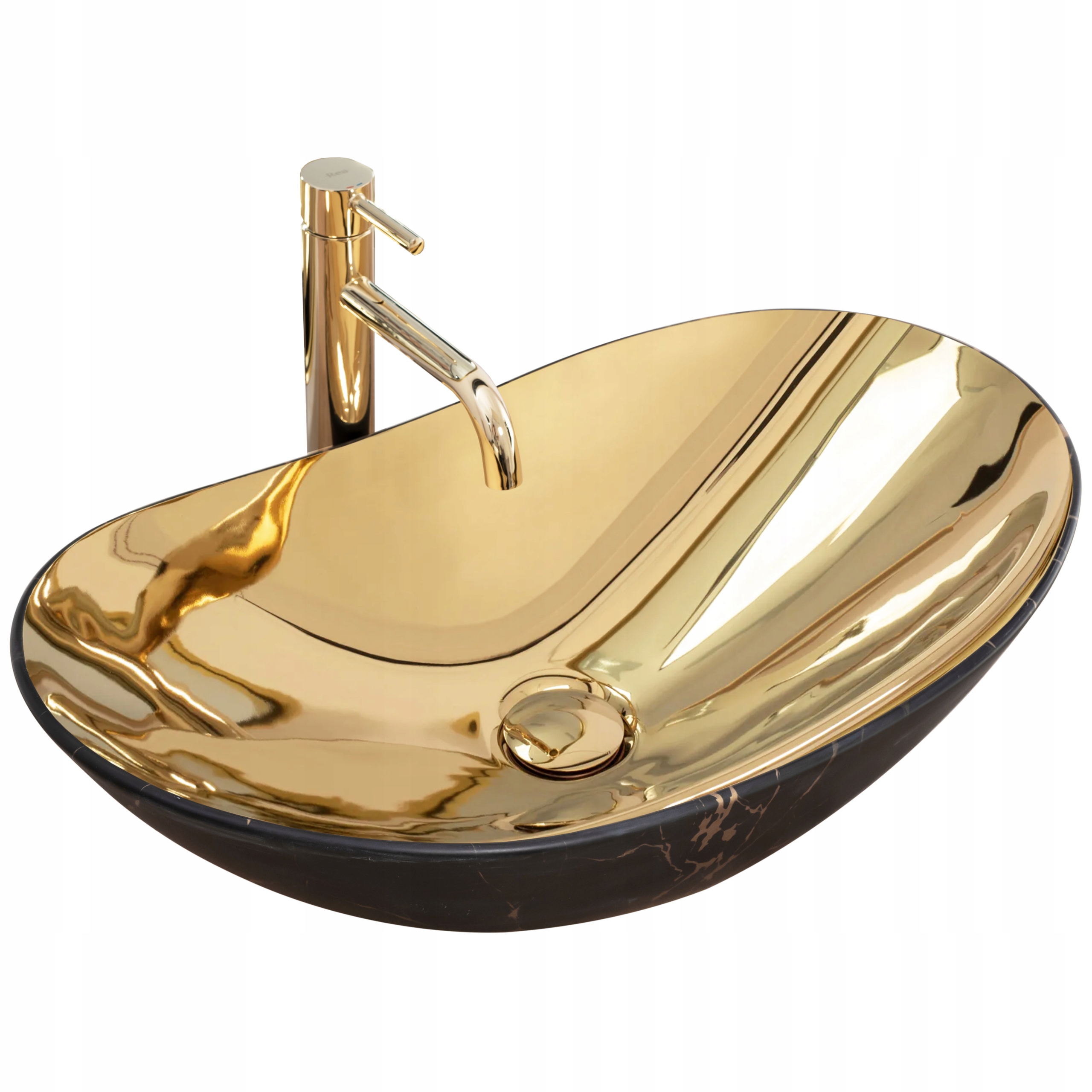 

Umywalka Nablatowa Royal In Gold Marble Black Mat