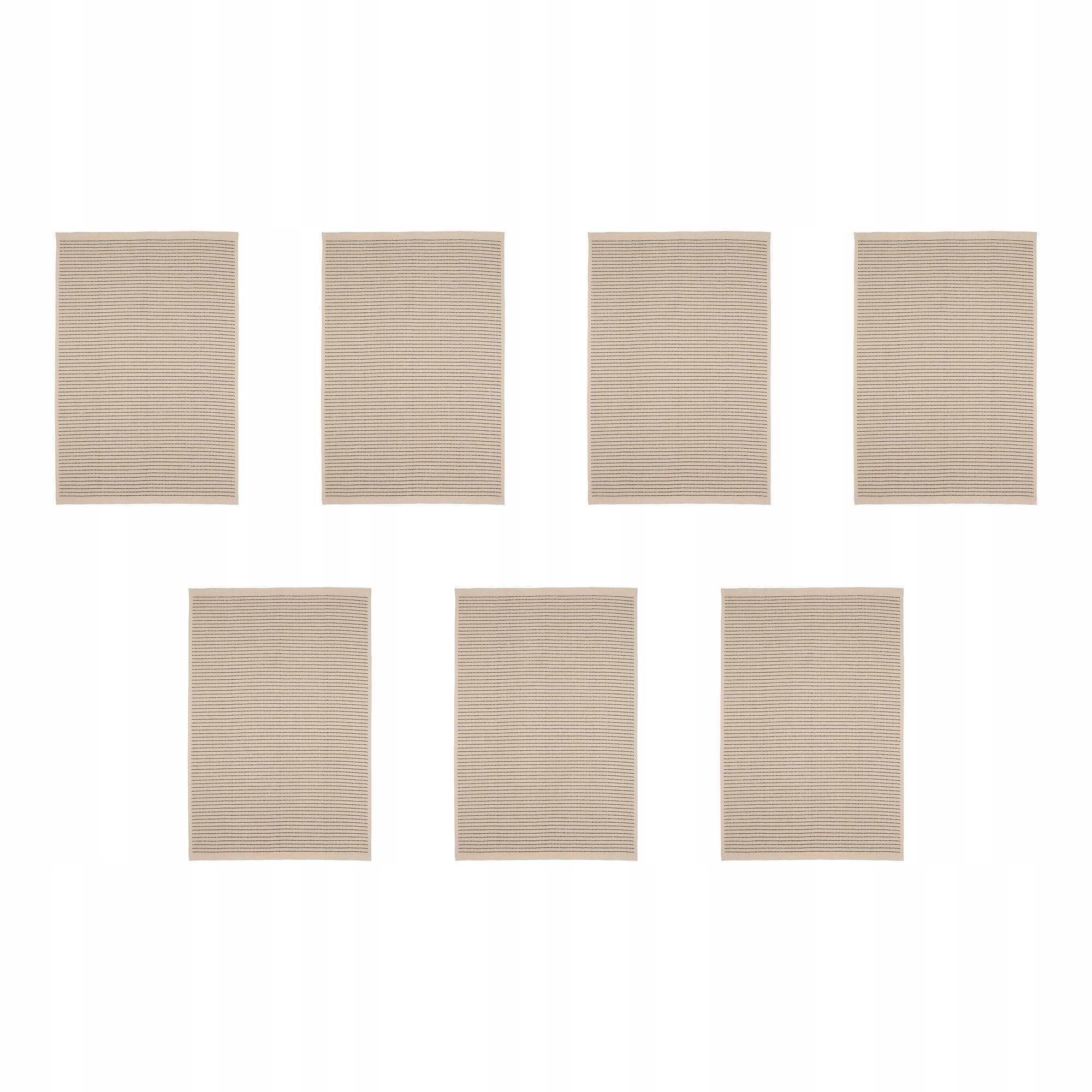 7 ks Koberec tkaný naplocho, přírodní, černý, 120 x 180 cm Starreklinte