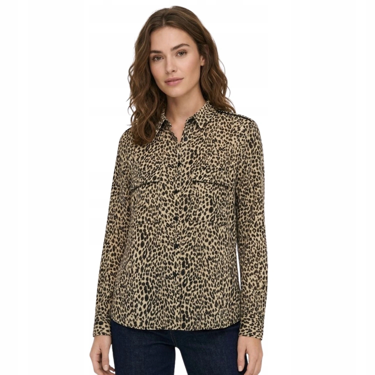 Dámská košile Le Temps des Cerises klasická dámská s leopardím vzorem vel. S
