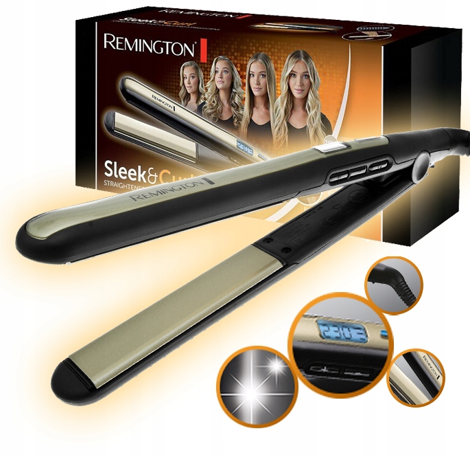 Žehlička Na Vlasy Remington S6500 Sleek & Curl 2V1 Loki Narovnání LCD