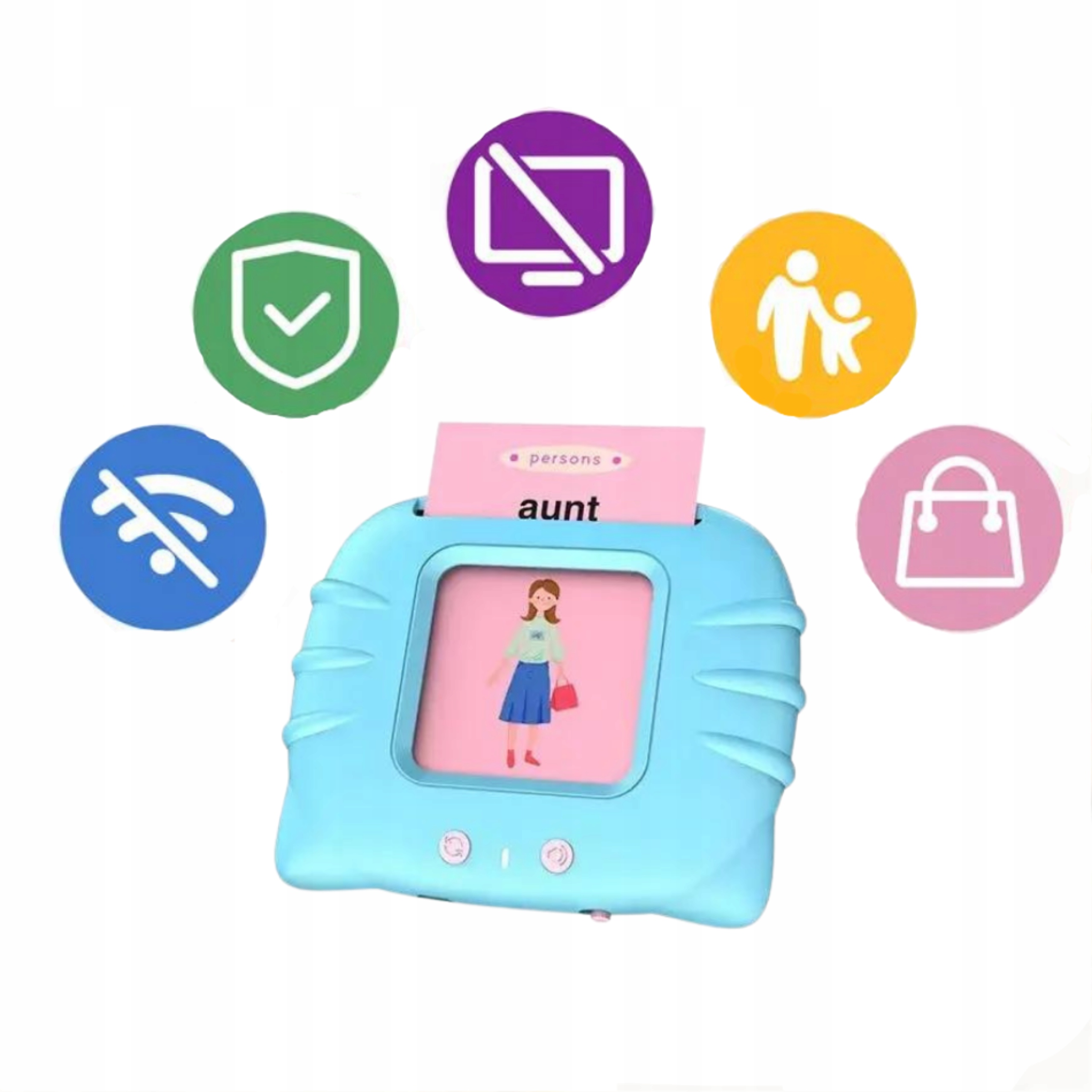 CZYTNIK KART NAUKA SŁÓWEK DLA DZIECI ANGIELSKI FISZKI 224 KARTY ZABAWKA GRA Marka inna