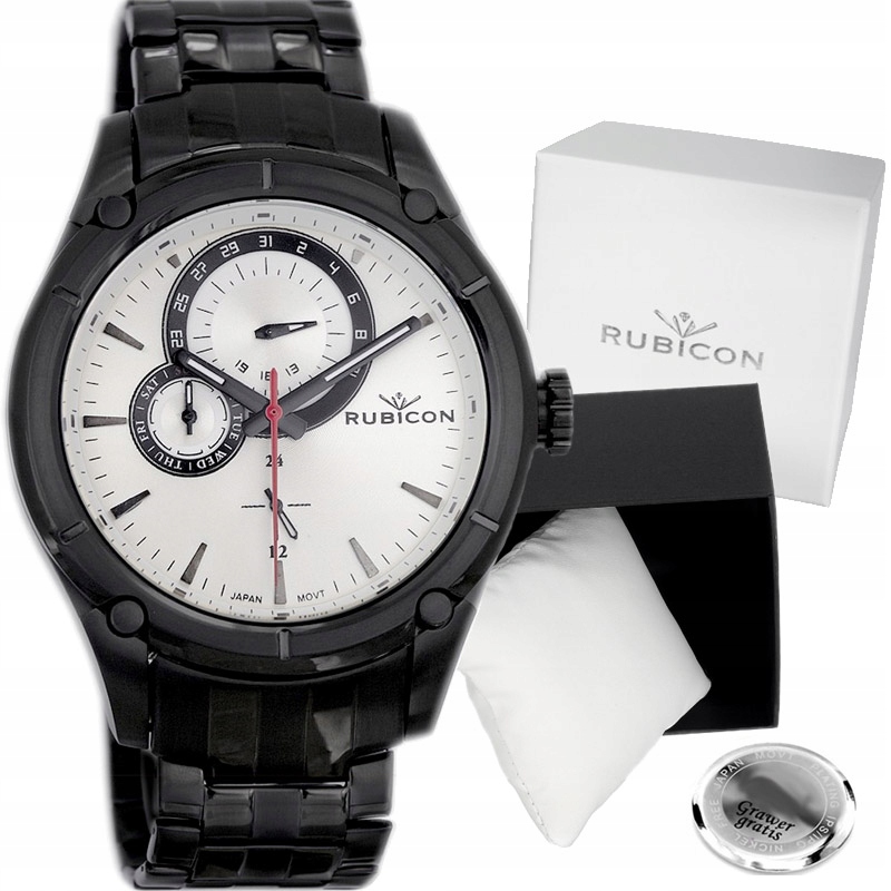 Pánské hodinky Rubicon Monster datumovka Krabička